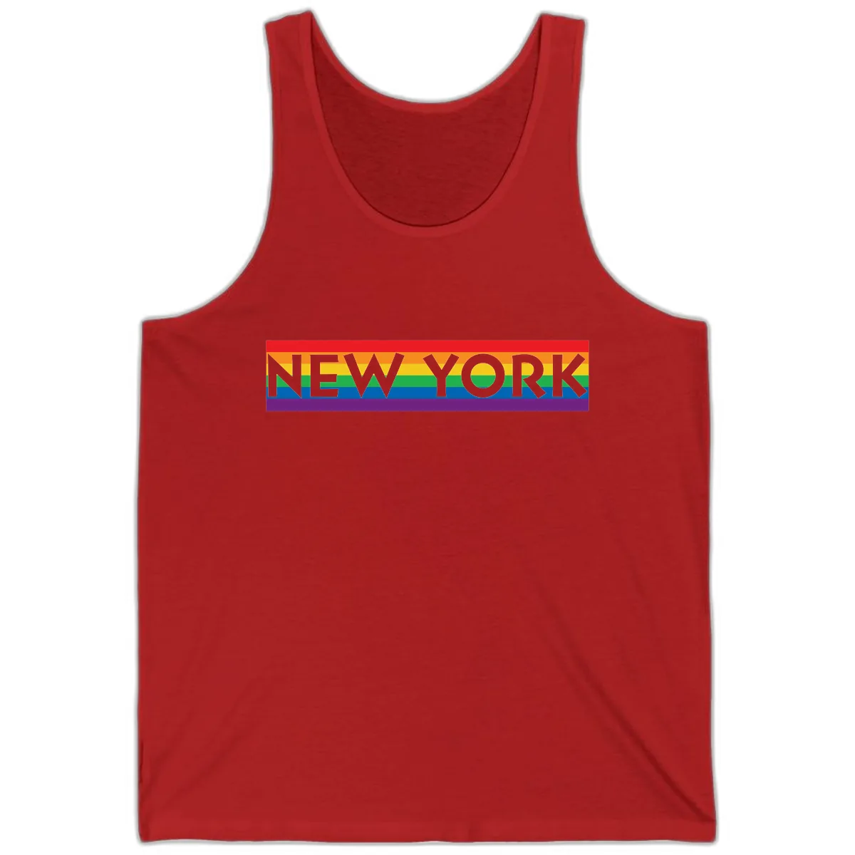 New York Pride Rainbow Tank in Red