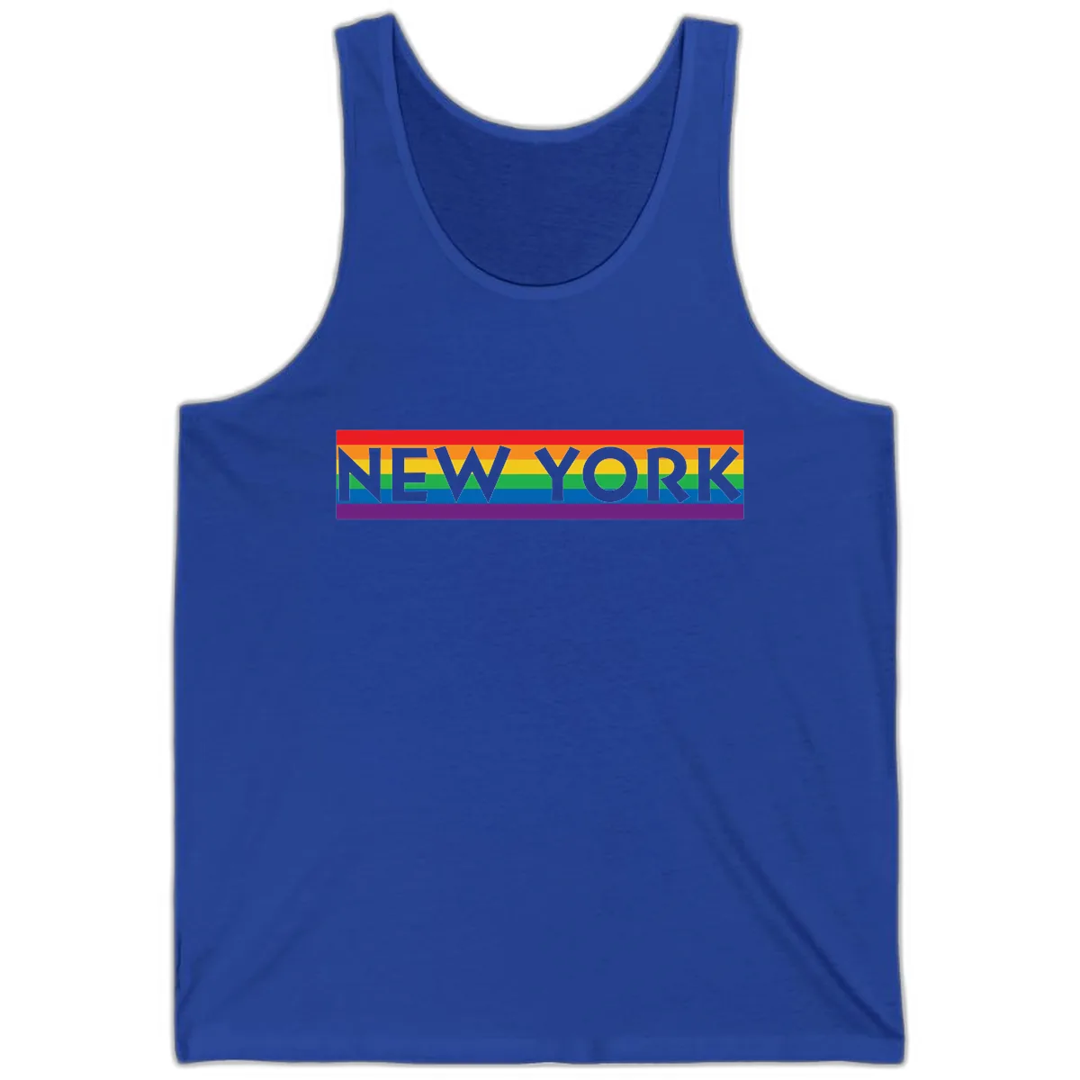 New York Pride Rainbow Tank in True Royal
