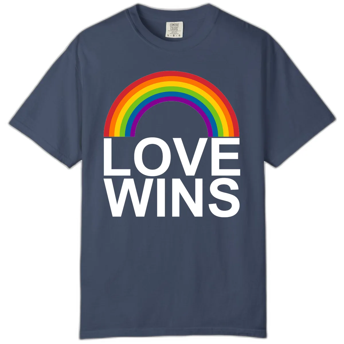 Love Wins Rainbow Pride Comfort Color in Midnight