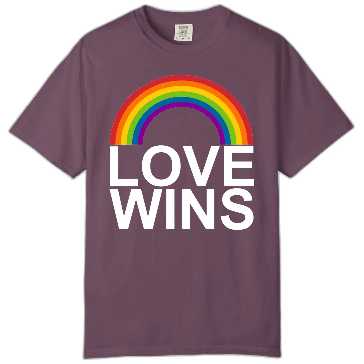 Love Wins Rainbow Pride Comfort Color in Berry