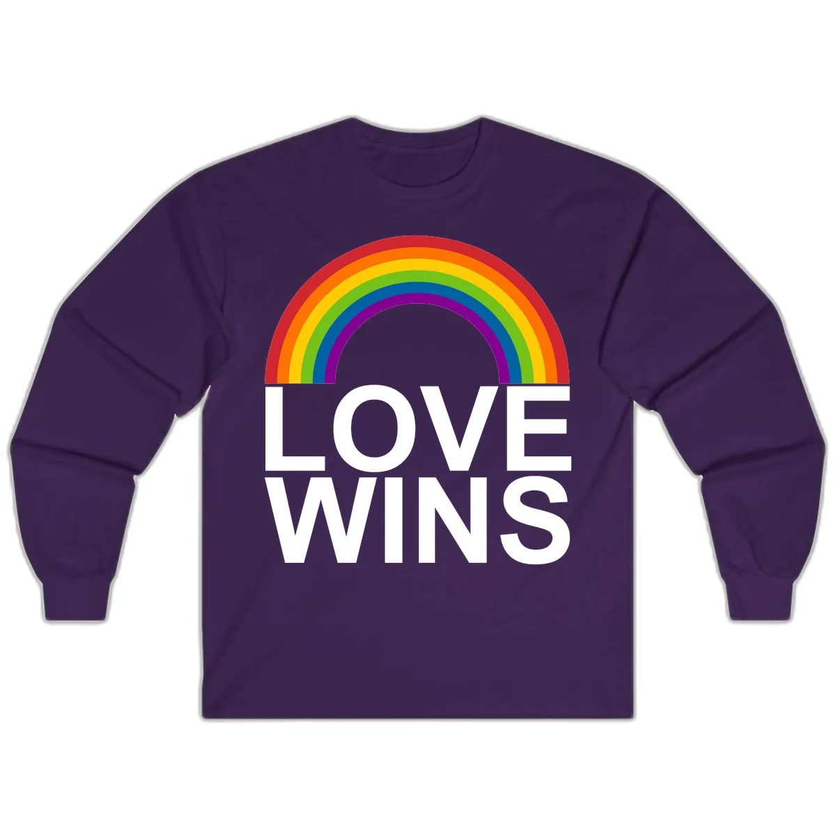 Love Wins Rainbow Pride Long Sleeve in Purple