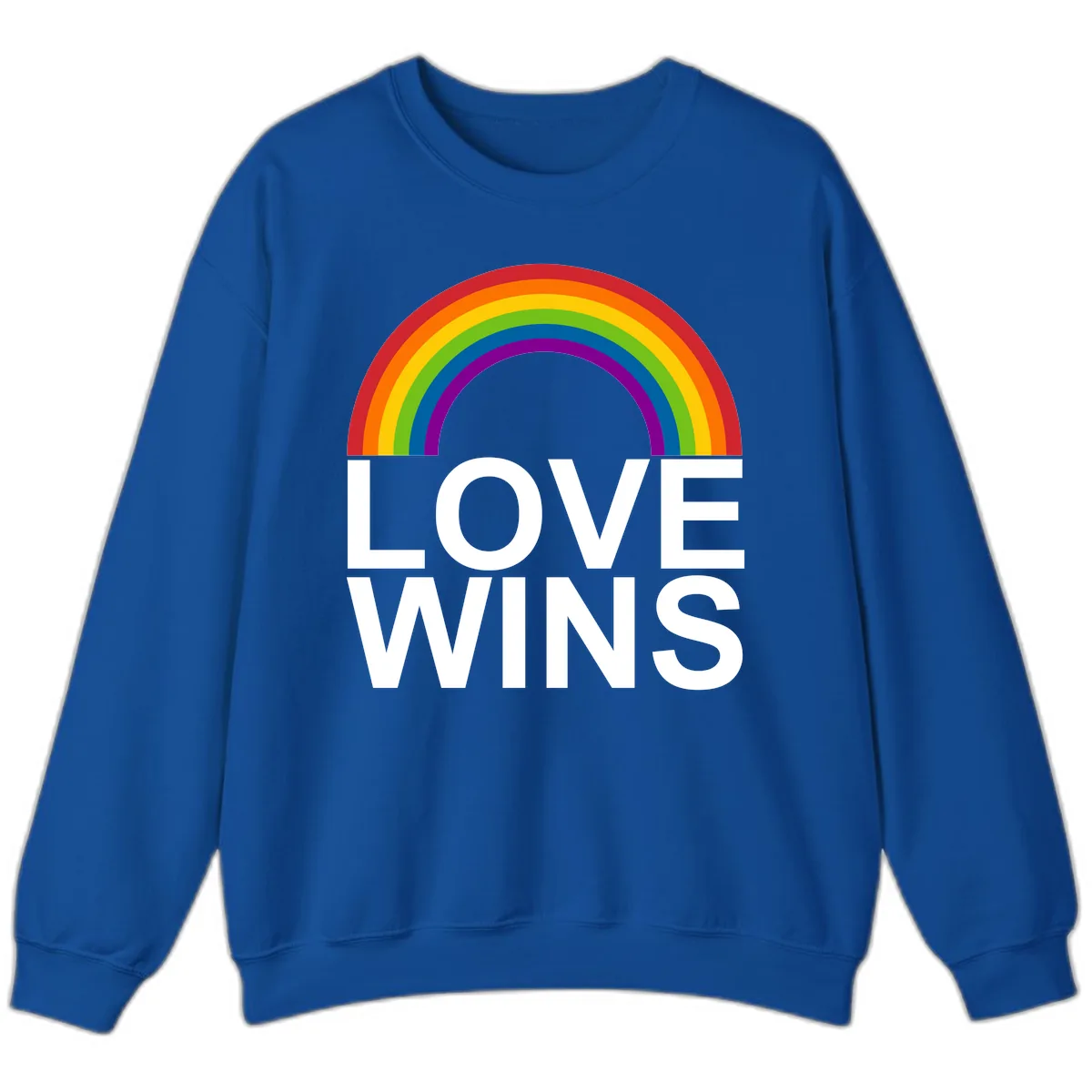 Love Wins Rainbow Pride Sweatshirt in Royal