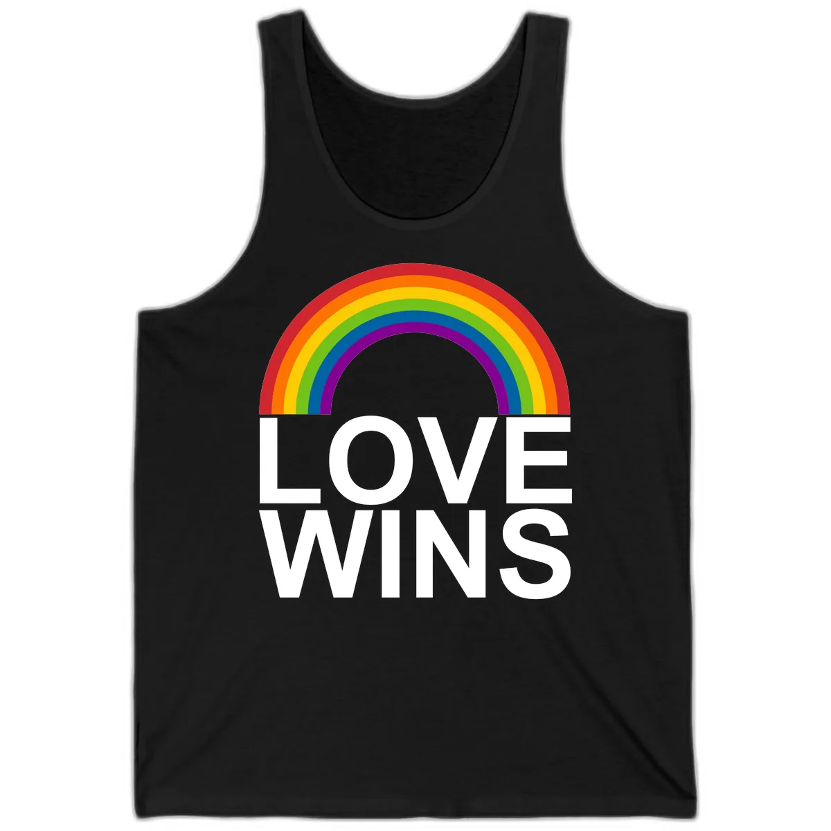 Love Wins Rainbow Pride Tank in Black