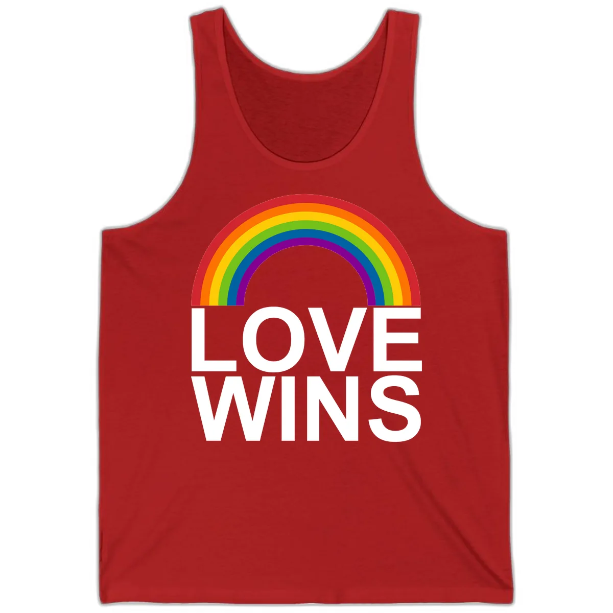 Love Wins Rainbow Pride Tank in Red