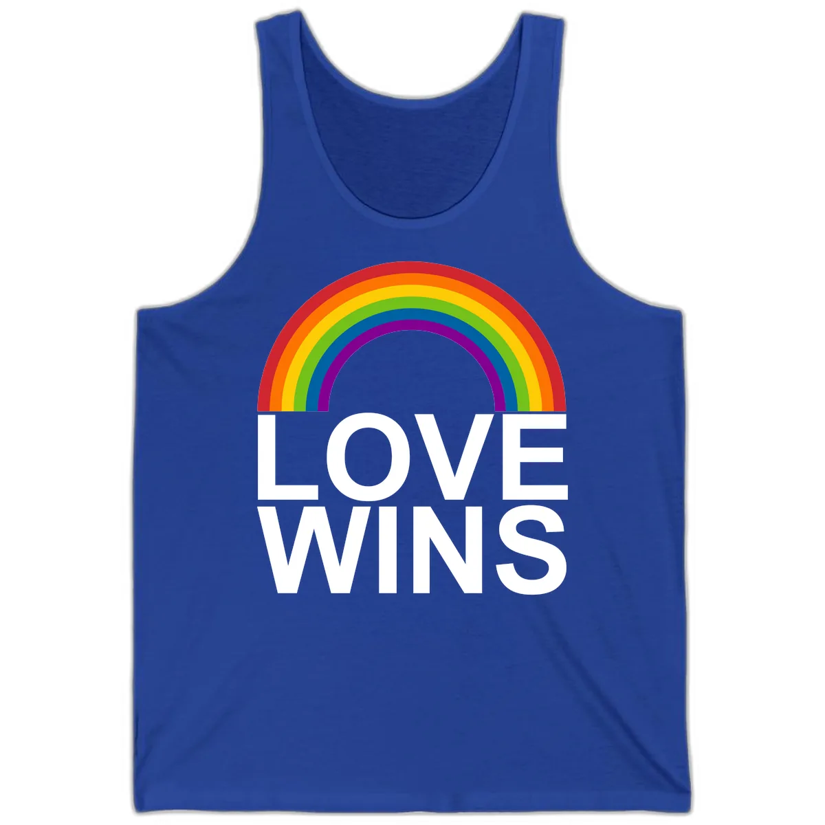 Love Wins Rainbow Pride Tank in True Royal