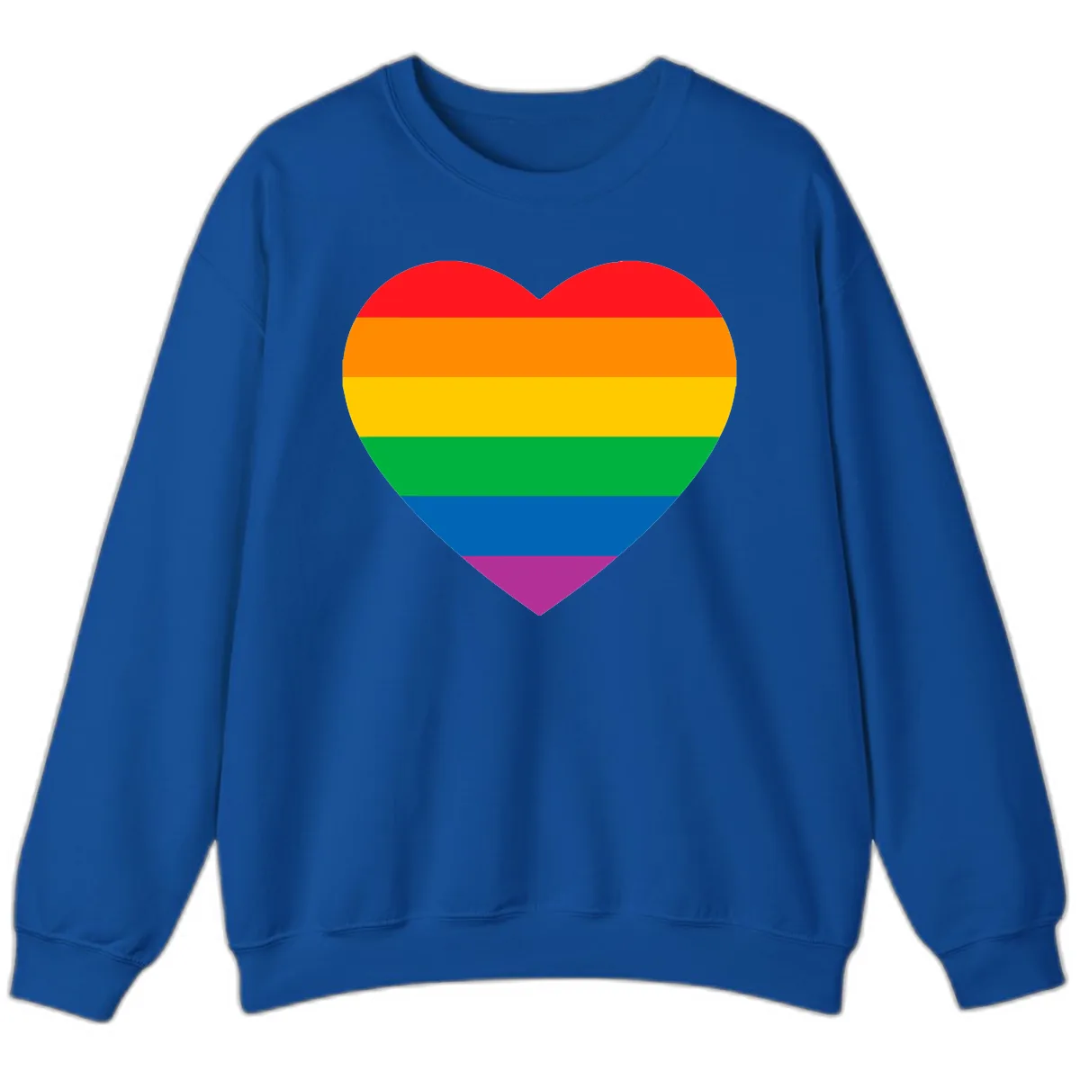 Rainbow Heart Pride Sweatshirt in Royal