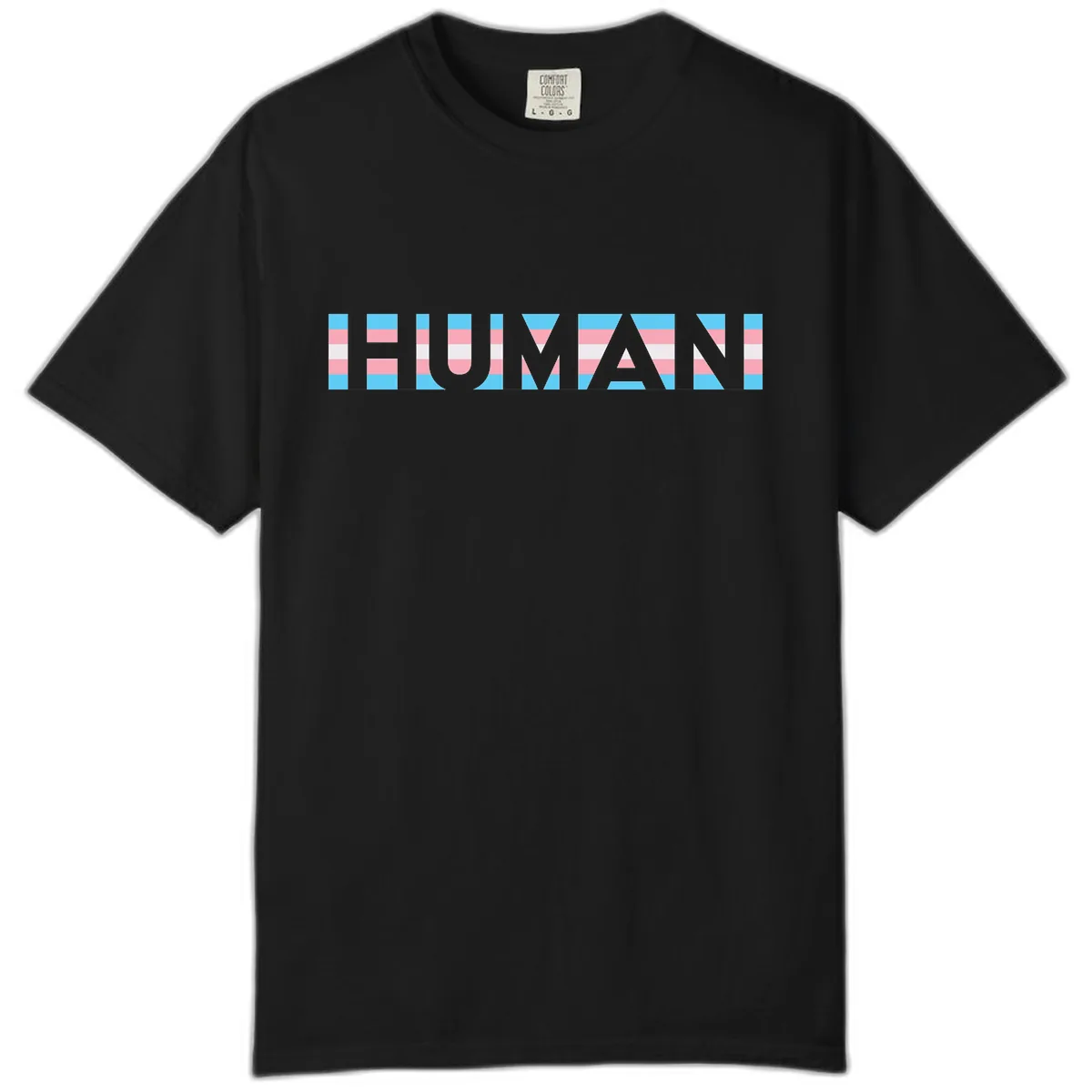 Human Pride Striped Design Comfort Color in Black
