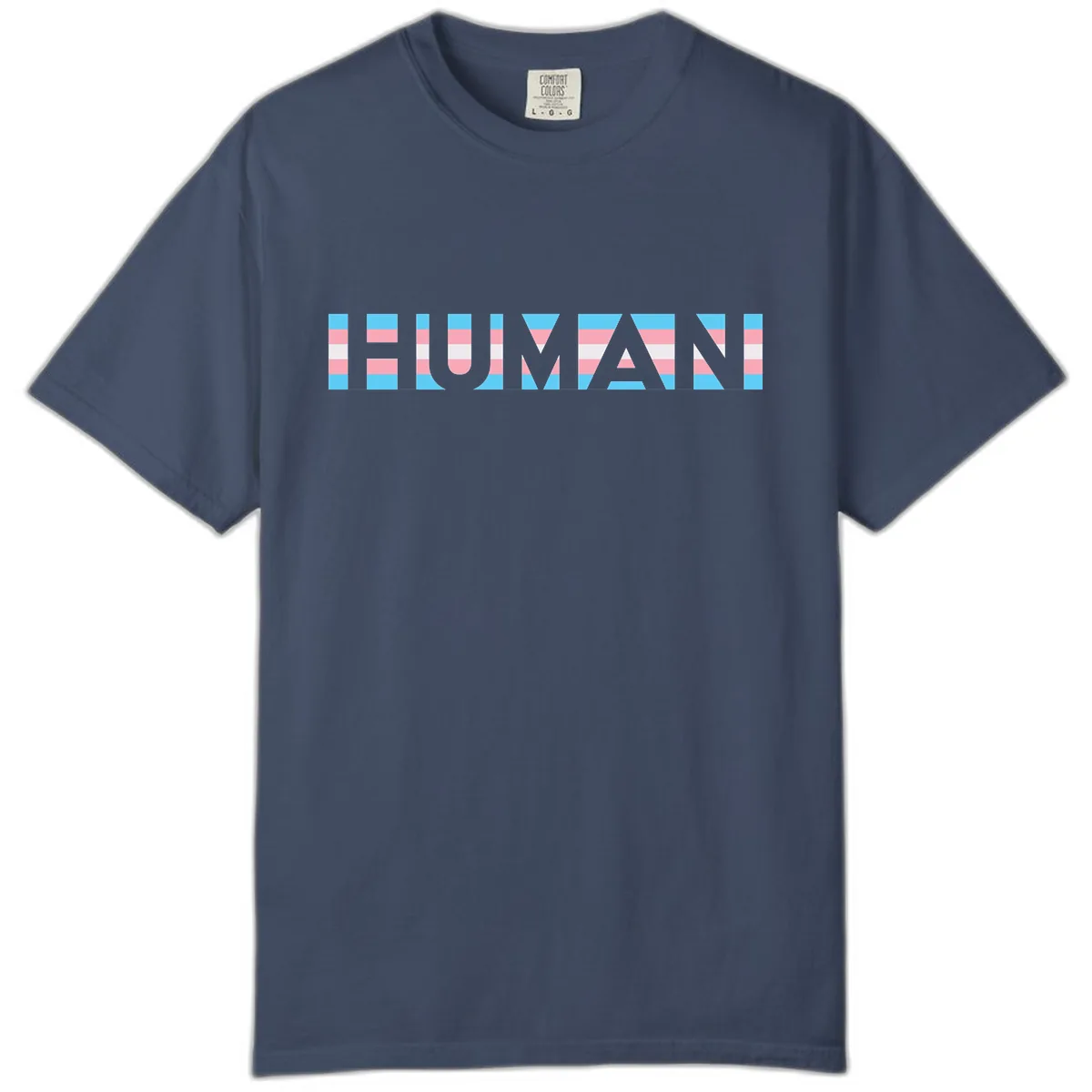 Human Pride Striped Design Comfort Color in Midnight