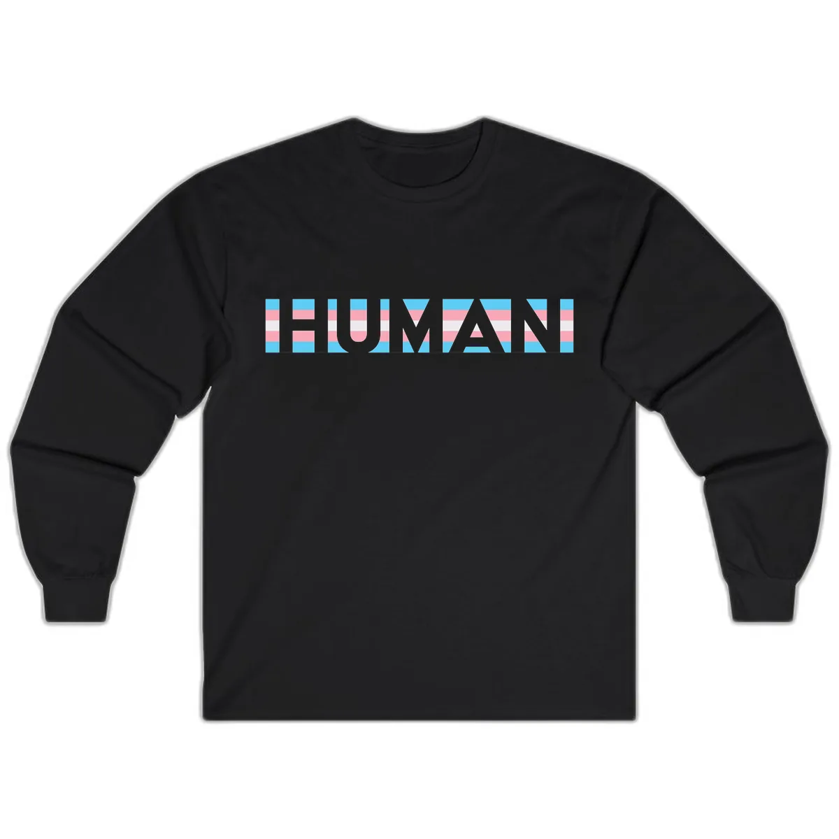 Human Pride Striped Design Long Sleeve in Black