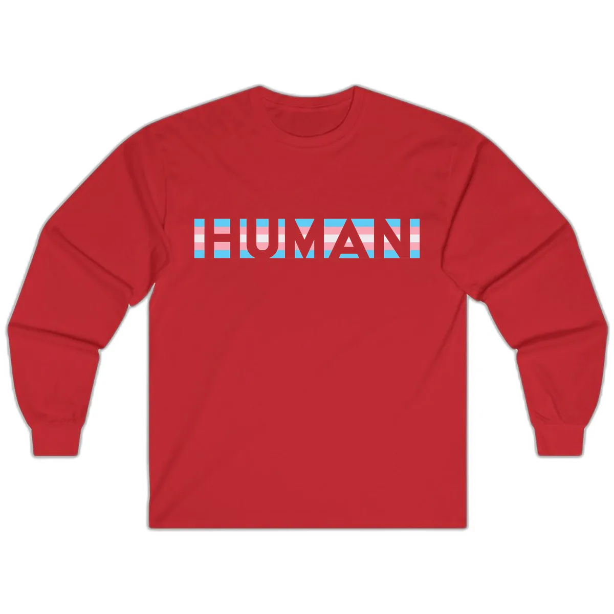 Human Pride Striped Design Long Sleeve in Red