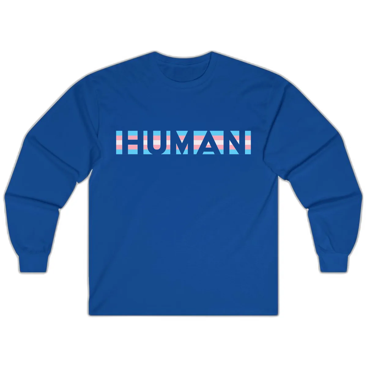 Human Pride Striped Design Long Sleeve in Royal