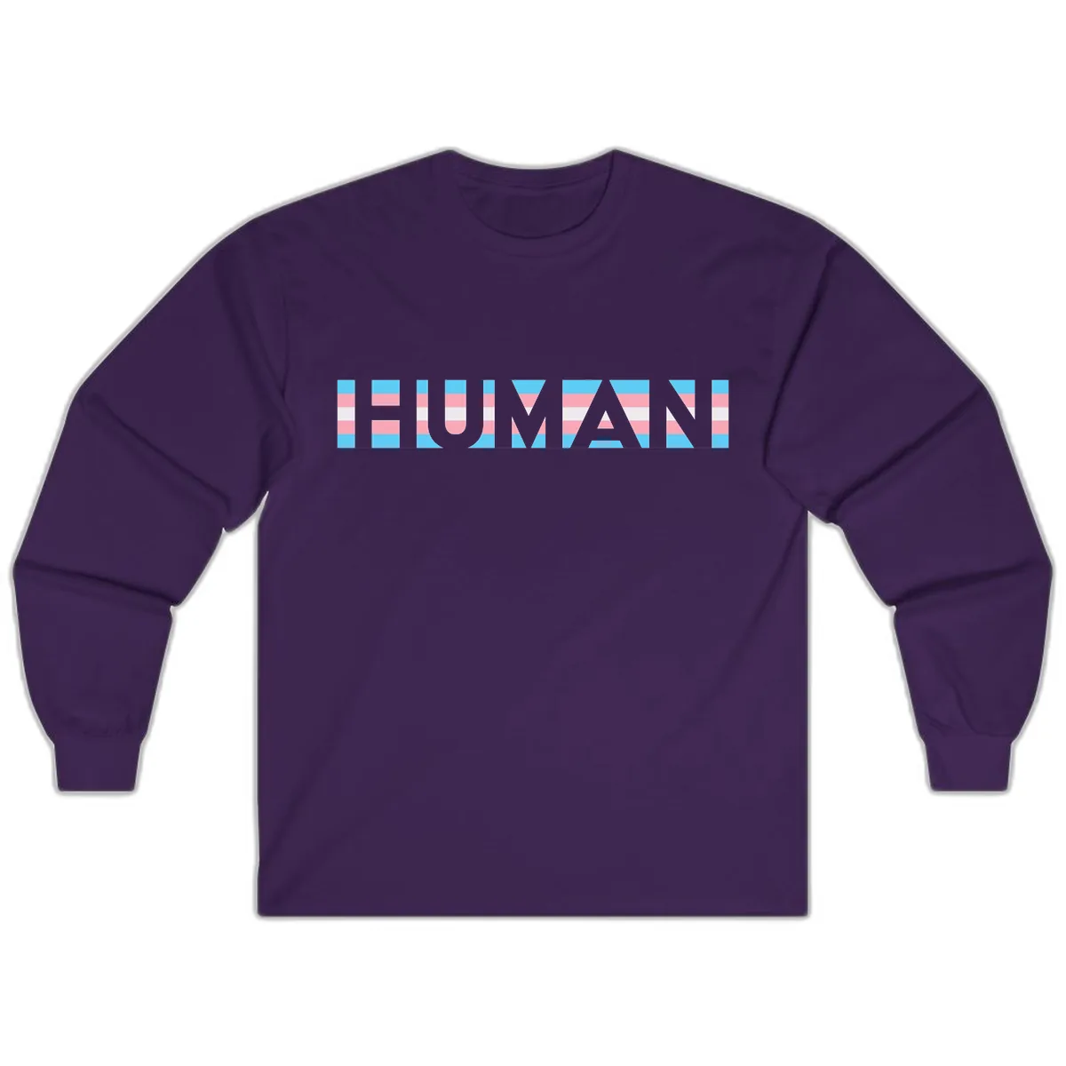 Human Pride Striped Design Long Sleeve in Purple