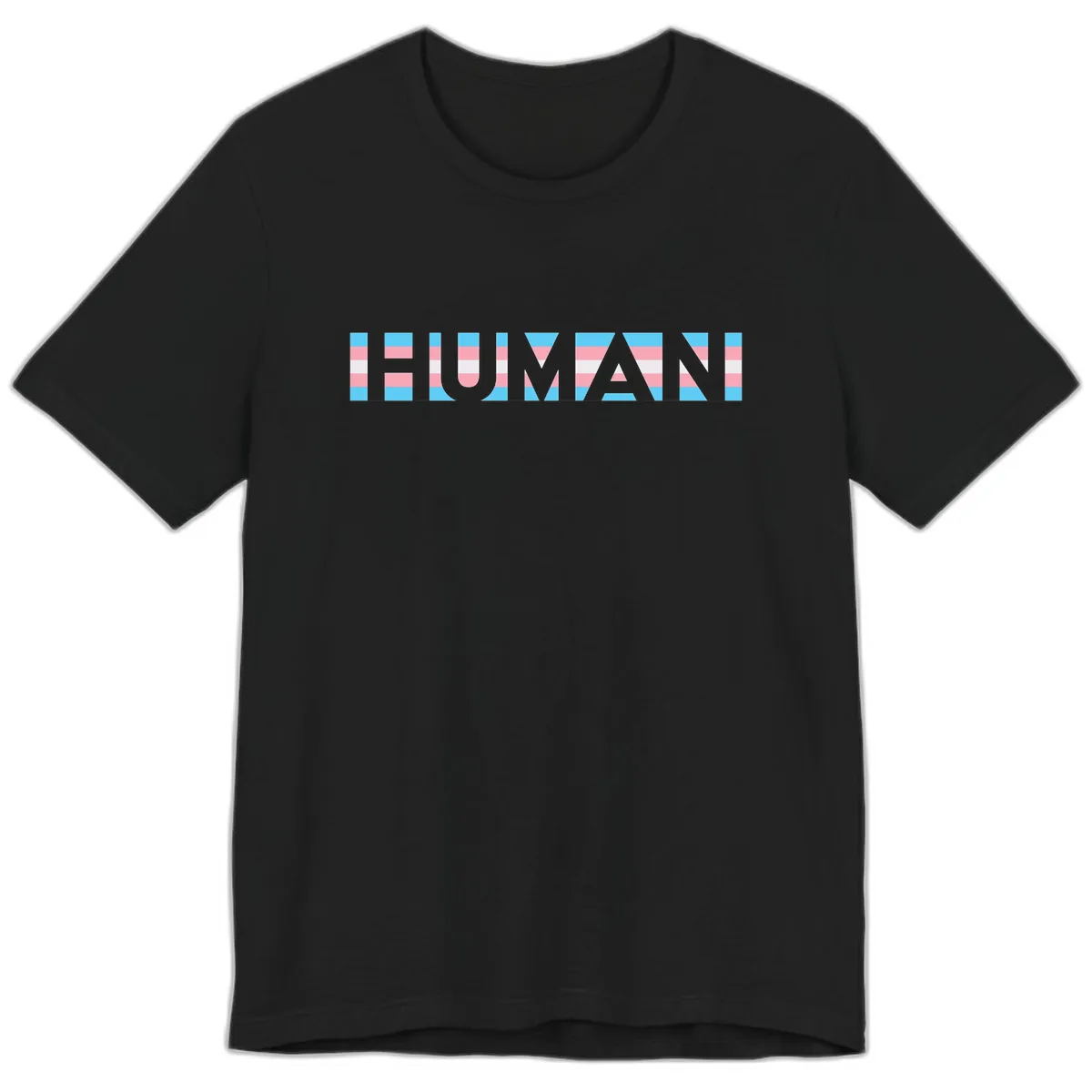 Human Pride Striped Design Premium T-Shirt in Black