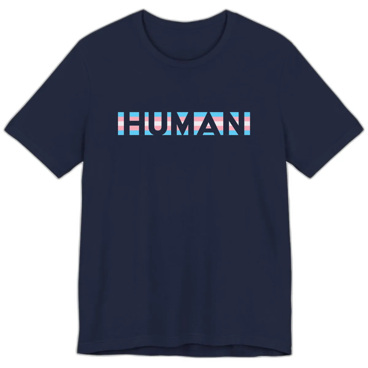 Human Pride Striped Design Premium T-Shirt in Navy
