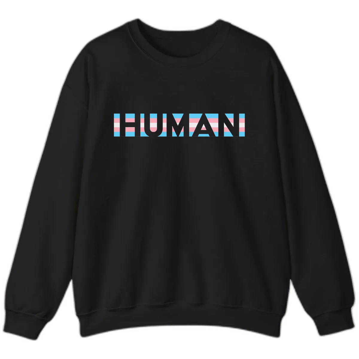 Human Pride Striped Design Sweatshirt in Black