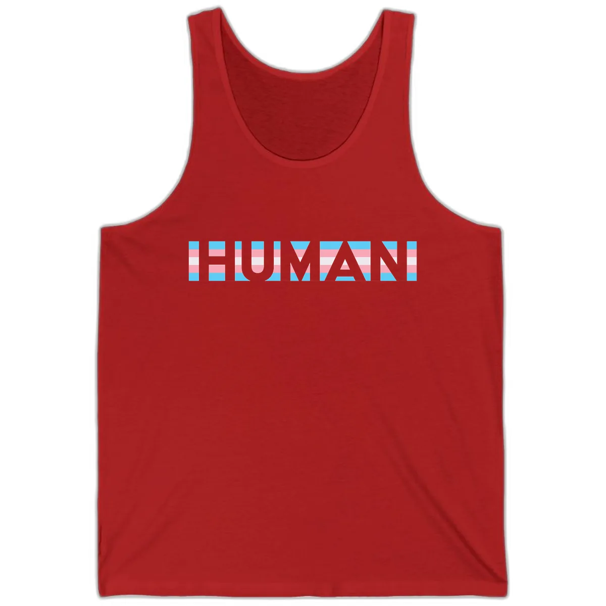 Human Pride Striped Design Tank in Red