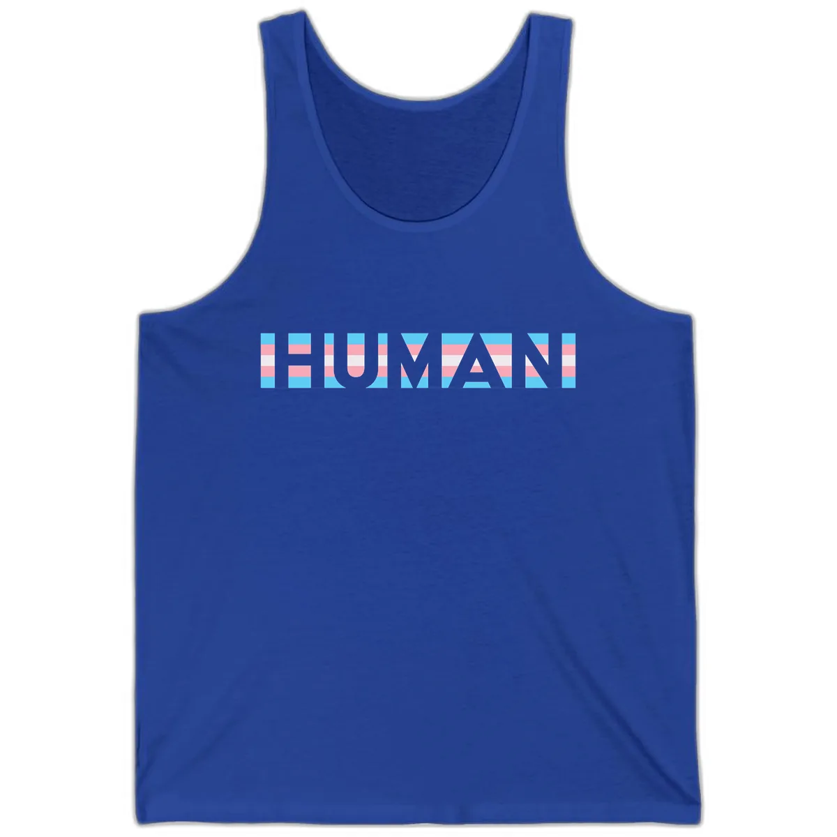 Human Pride Striped Design Tank in True Royal
