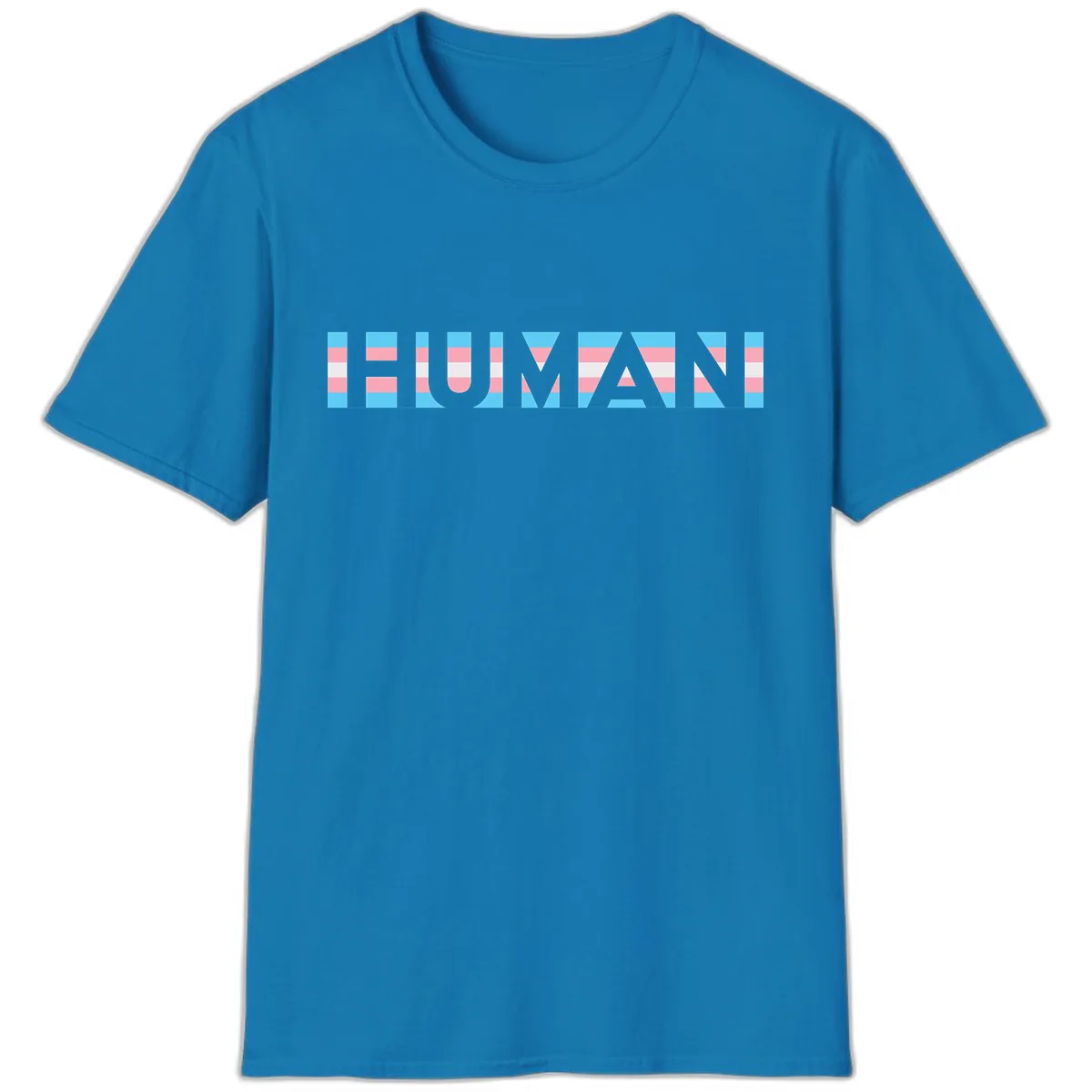 Human Pride Striped Design T-Shirt in Sapphire