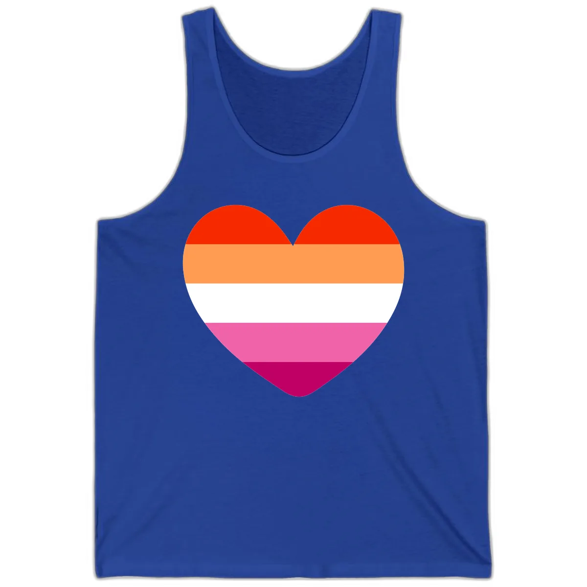 Lesbian Pride Heart Flag Tank in True Royal