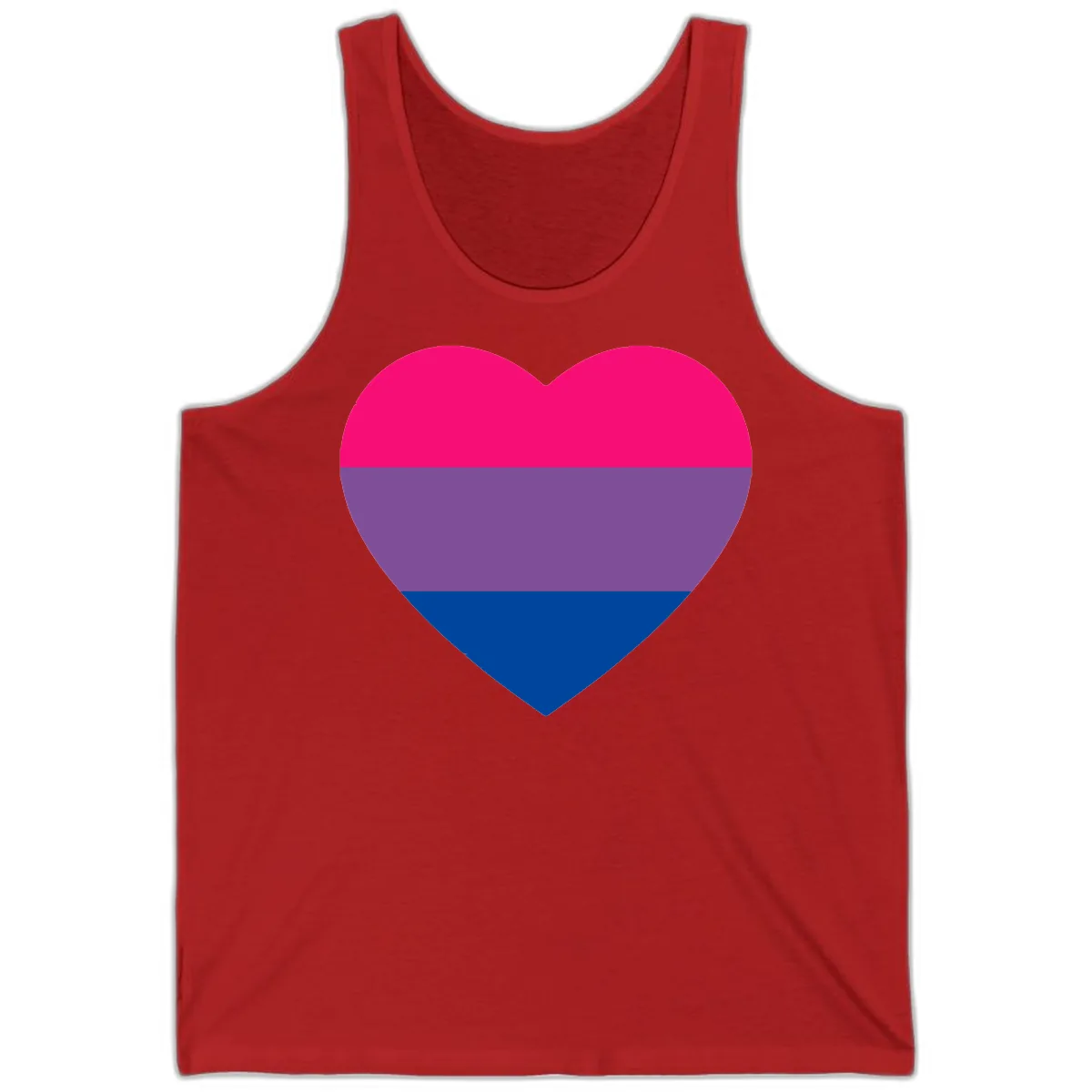Bisexual Pride Heart Tank in Red
