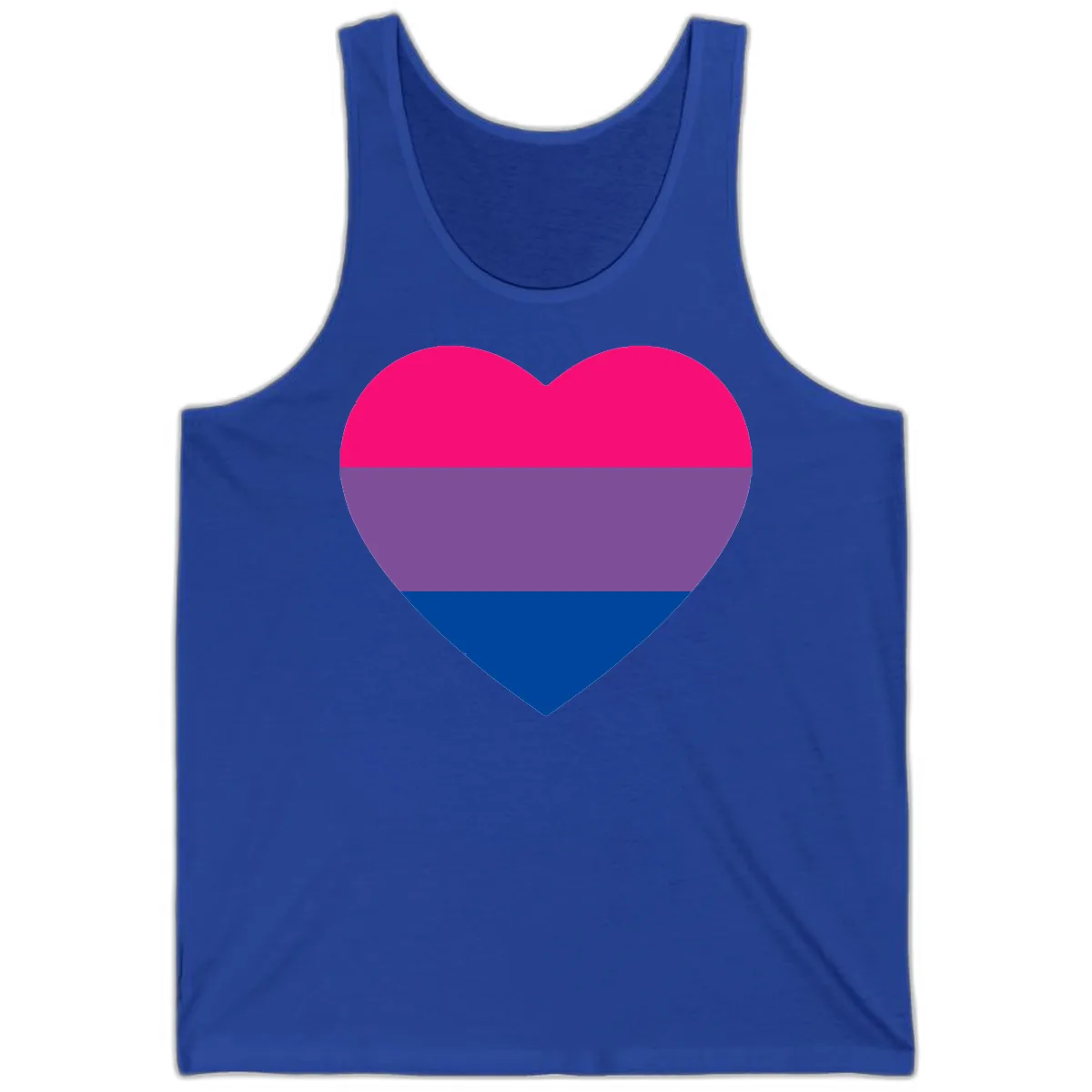 Bisexual Pride Heart Tank in True Royal