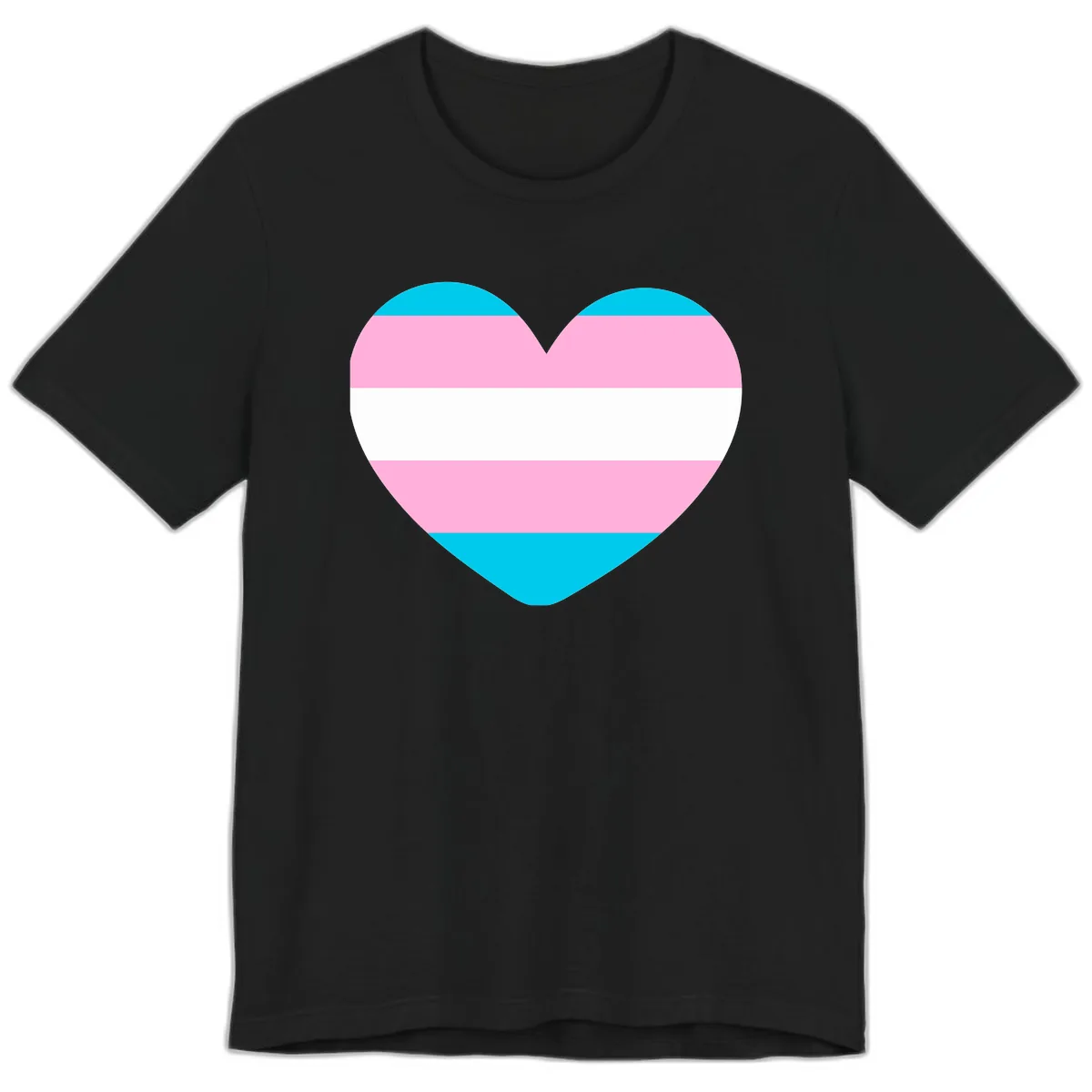 Transgender Pride Heart Premium T-Shirt in Black