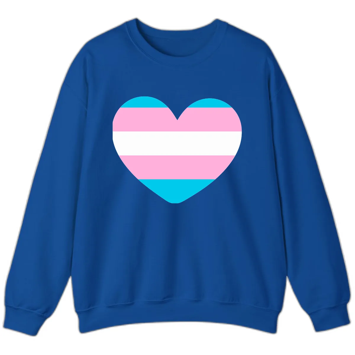 Transgender Pride Heart Sweatshirt in Royal