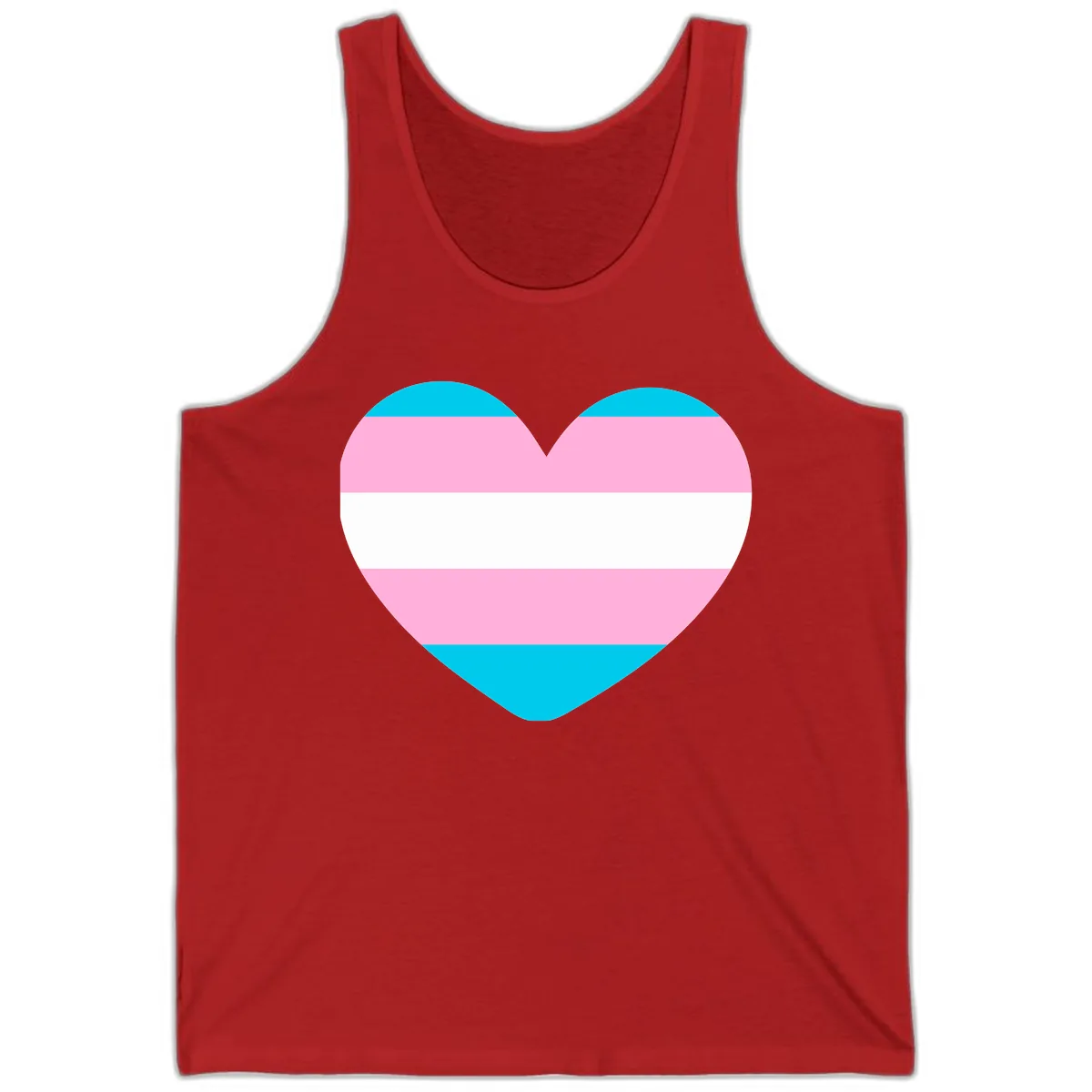 Transgender Pride Heart Tank in Red