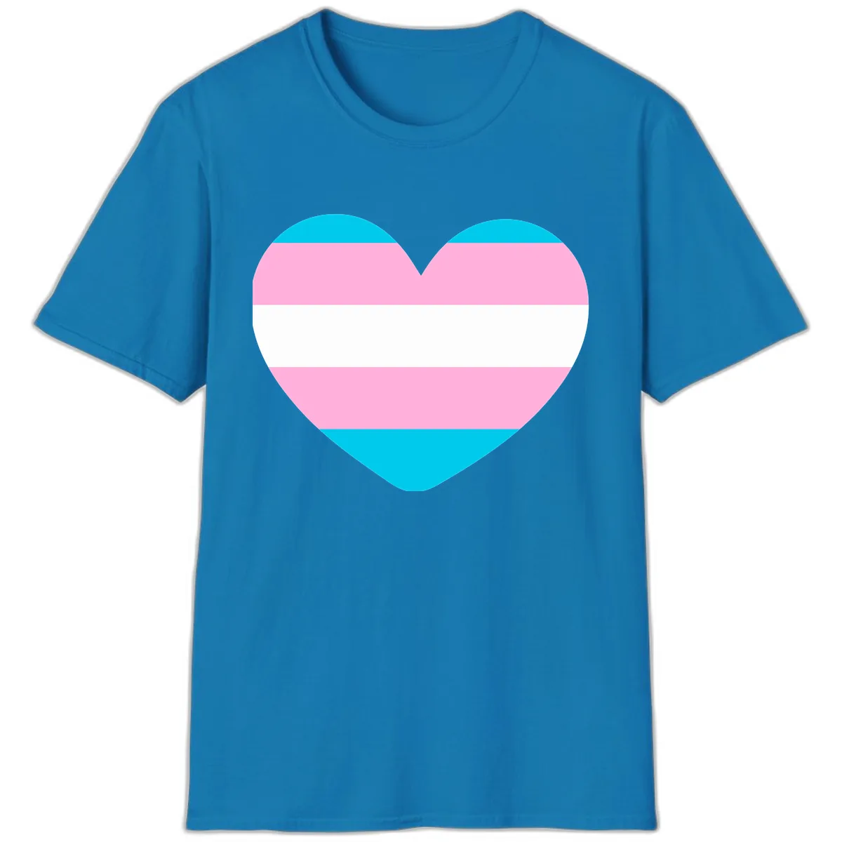Transgender Pride Heart T-Shirt in Sapphire
