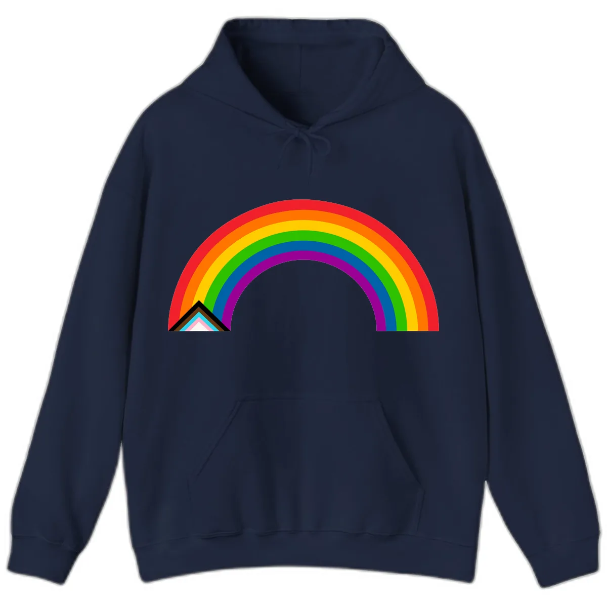 Classic Rainbow Pride Arc Hoodie in Navy