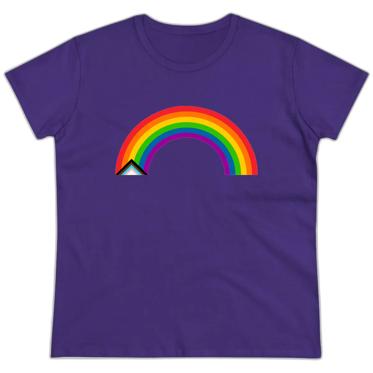 Classic Rainbow Pride Arc Ladies Tee in Purple