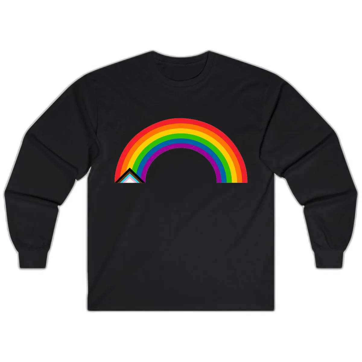 Classic Rainbow Pride Arc Long Sleeve in Black