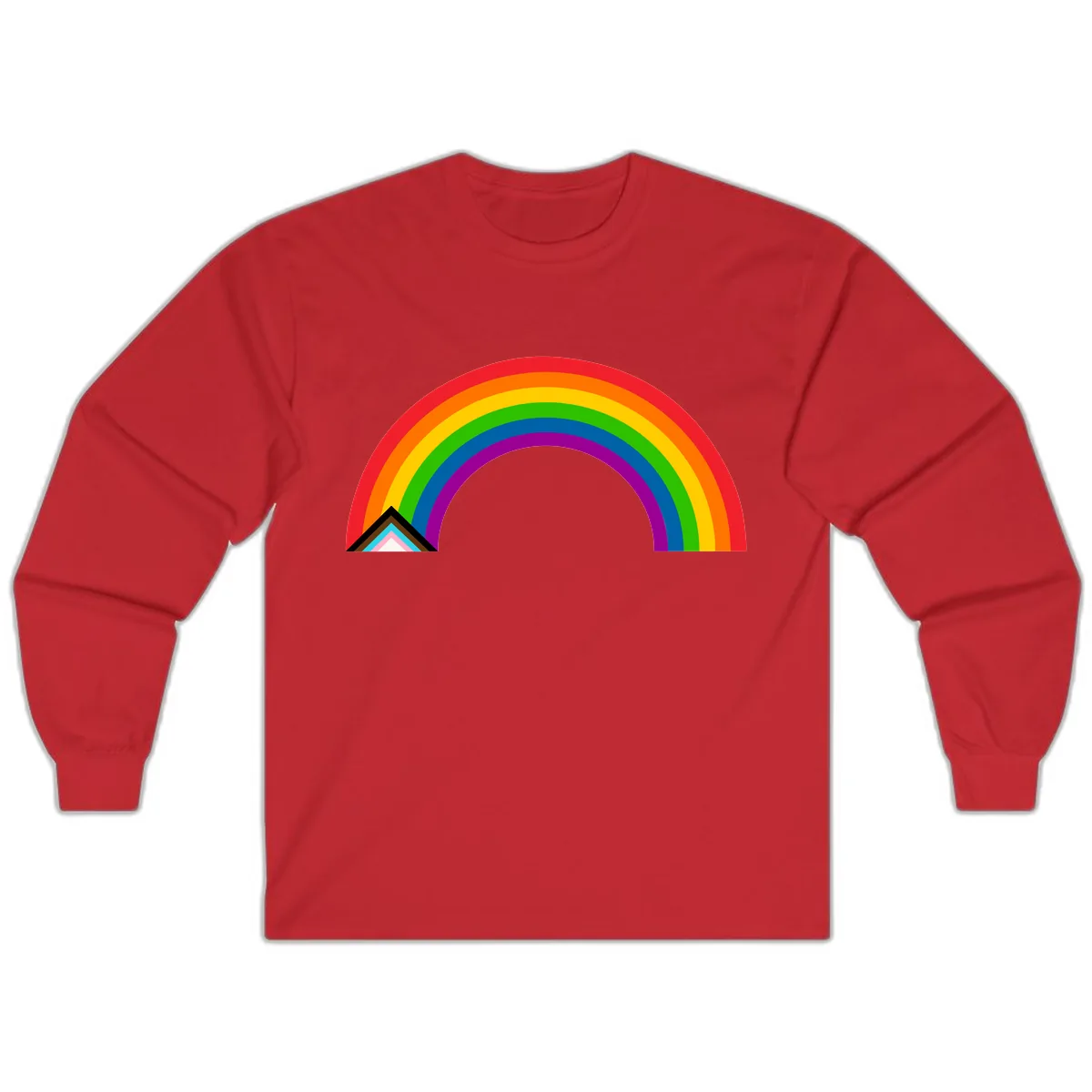 Classic Rainbow Pride Arc Long Sleeve in Red