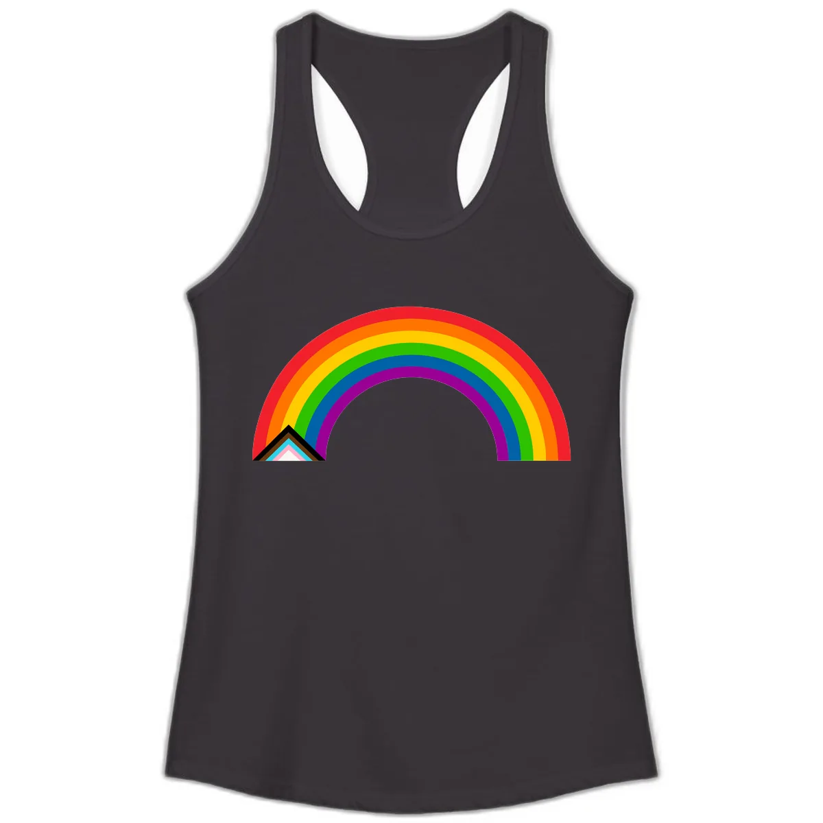 Classic Rainbow Pride Arc Ladies Tank in Black