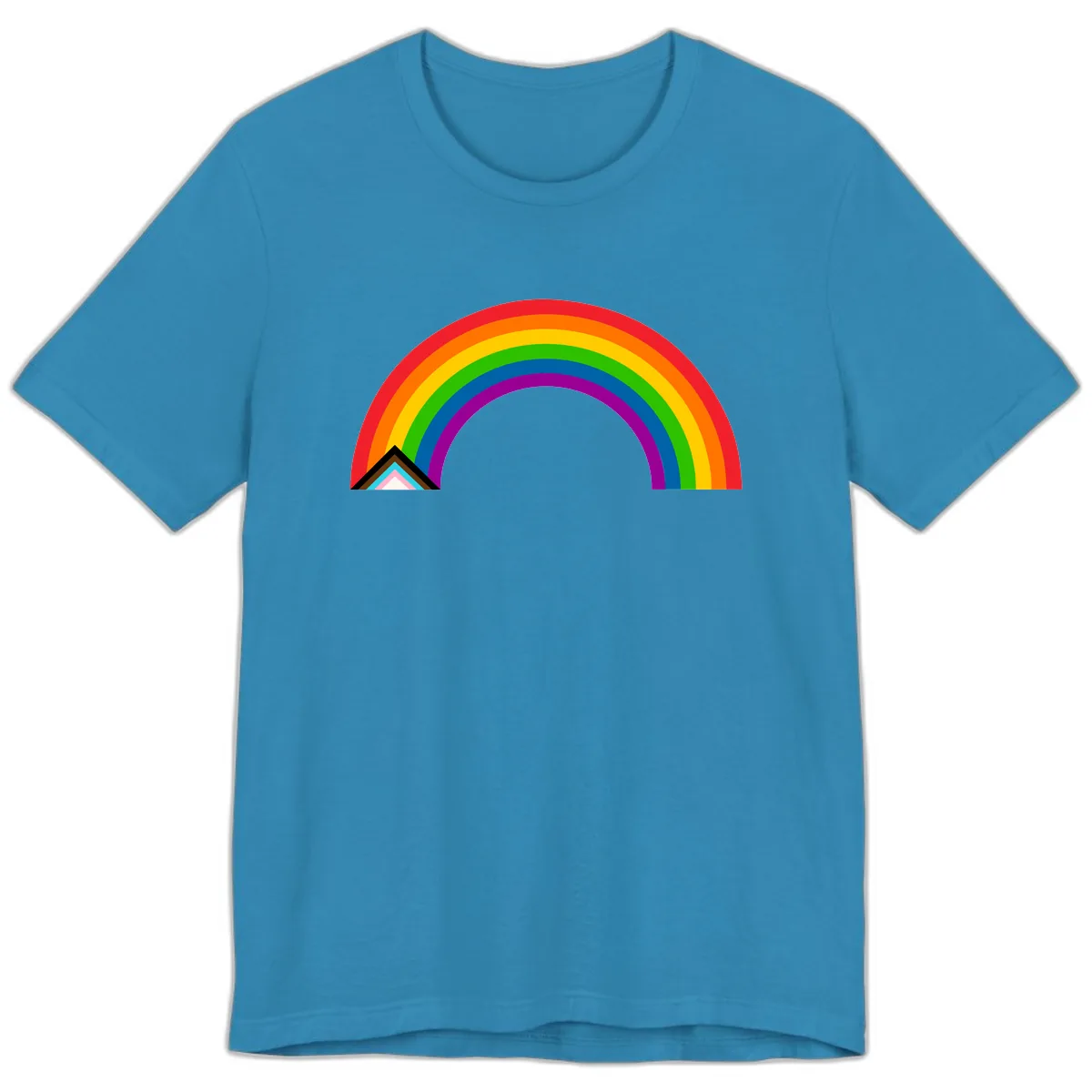 Classic Rainbow Pride Arc Premium T-Shirt in Aqua