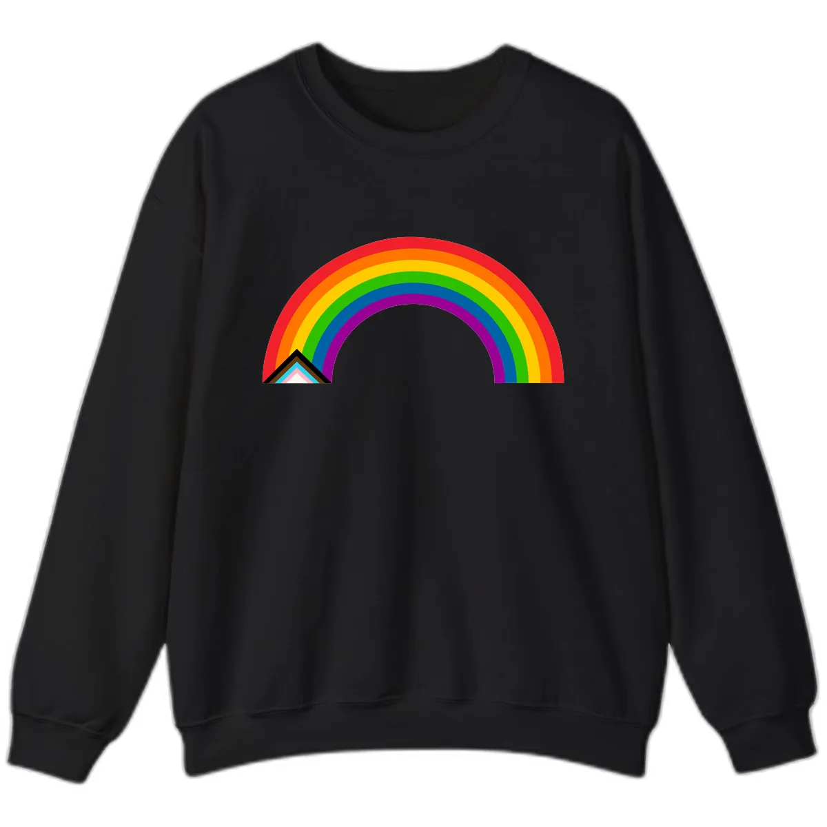 Classic Rainbow Pride Arc Sweatshirt in Black