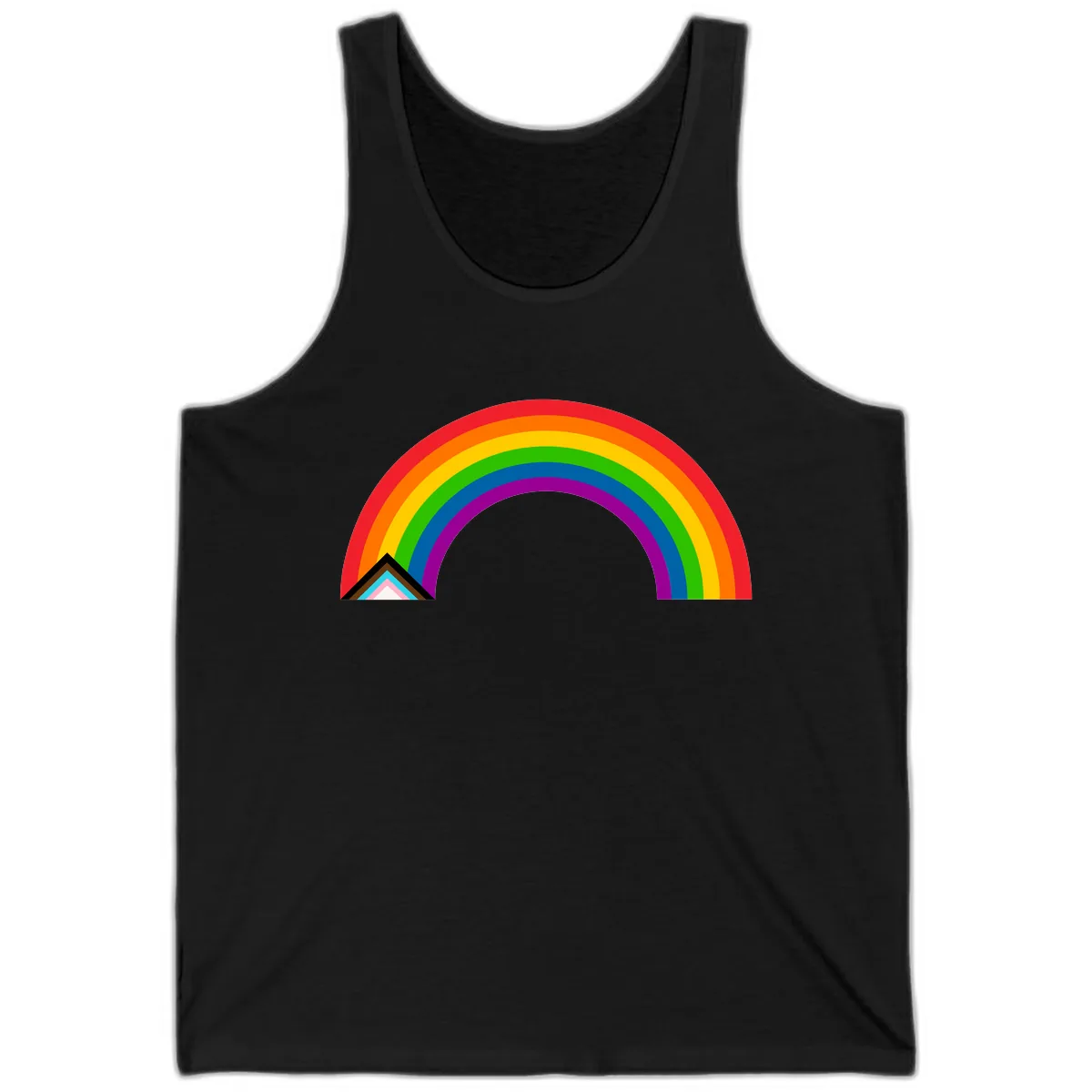 Classic Rainbow Pride Arc Tank in Black