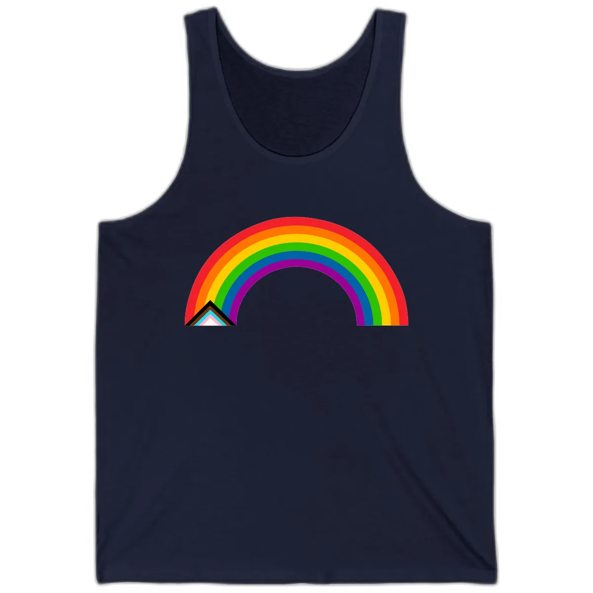 Classic Rainbow Pride Arc Tank in Navy