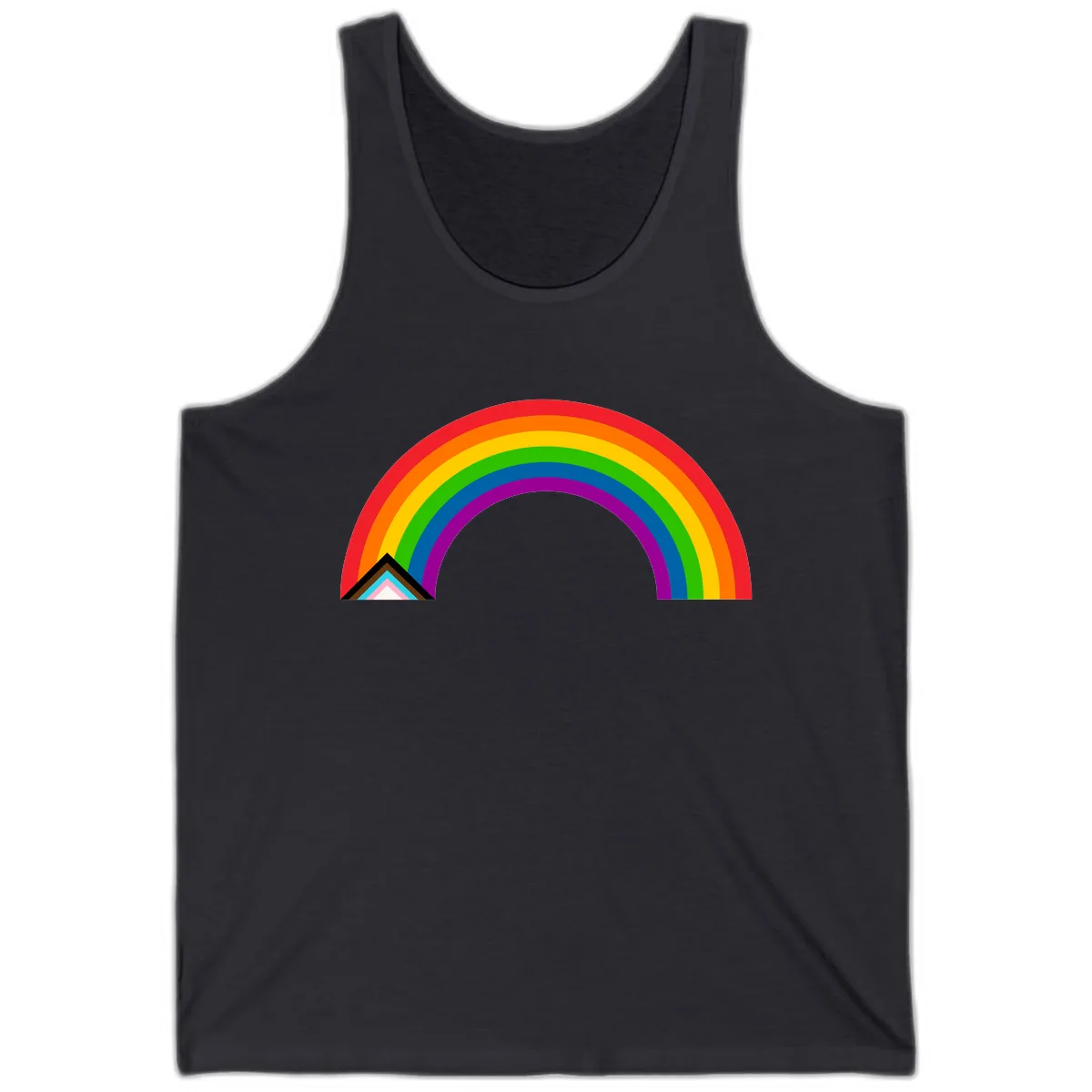 Classic Rainbow Pride Arc Tank in Dark Grey