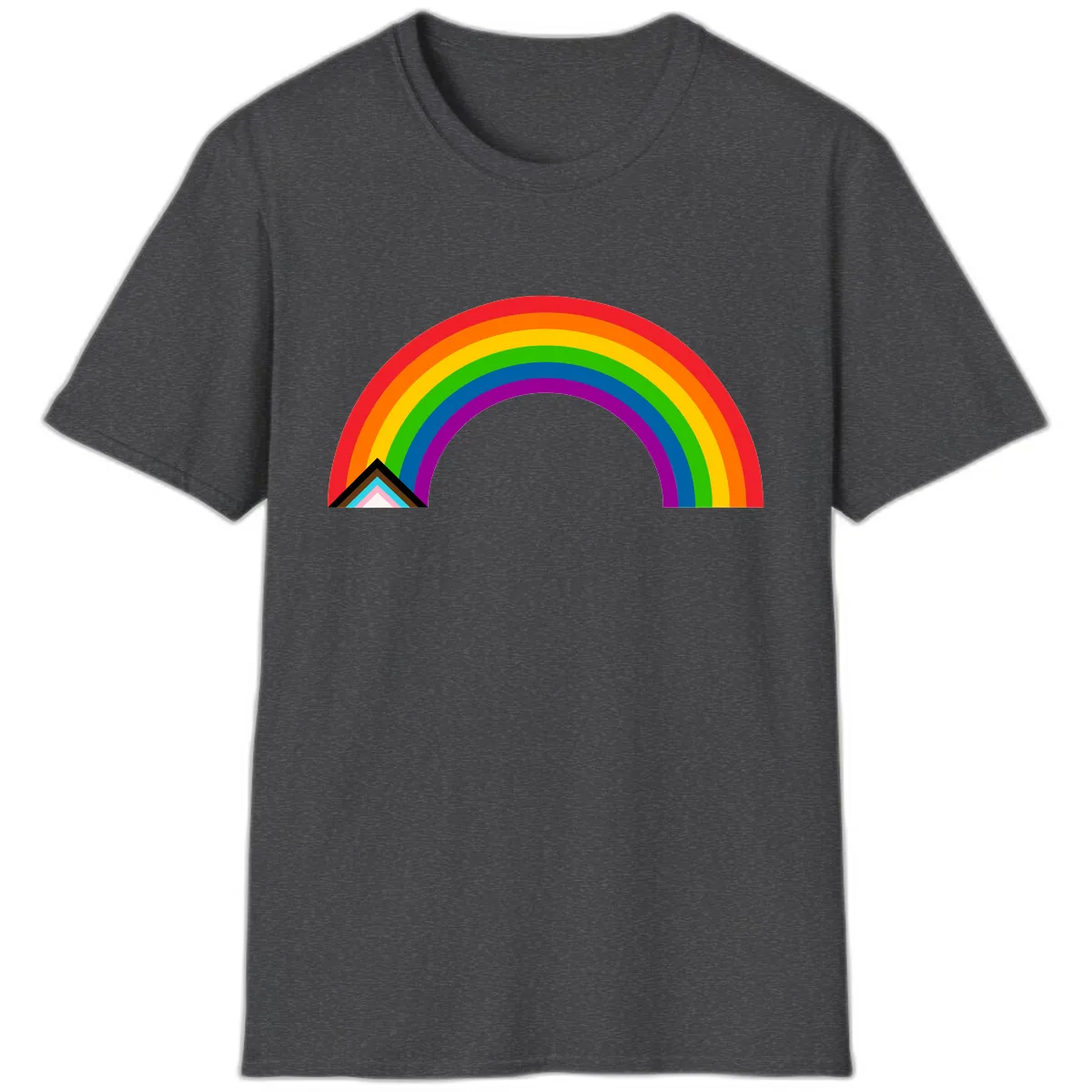 Classic Rainbow Pride Arc T-Shirt in Dark Heather