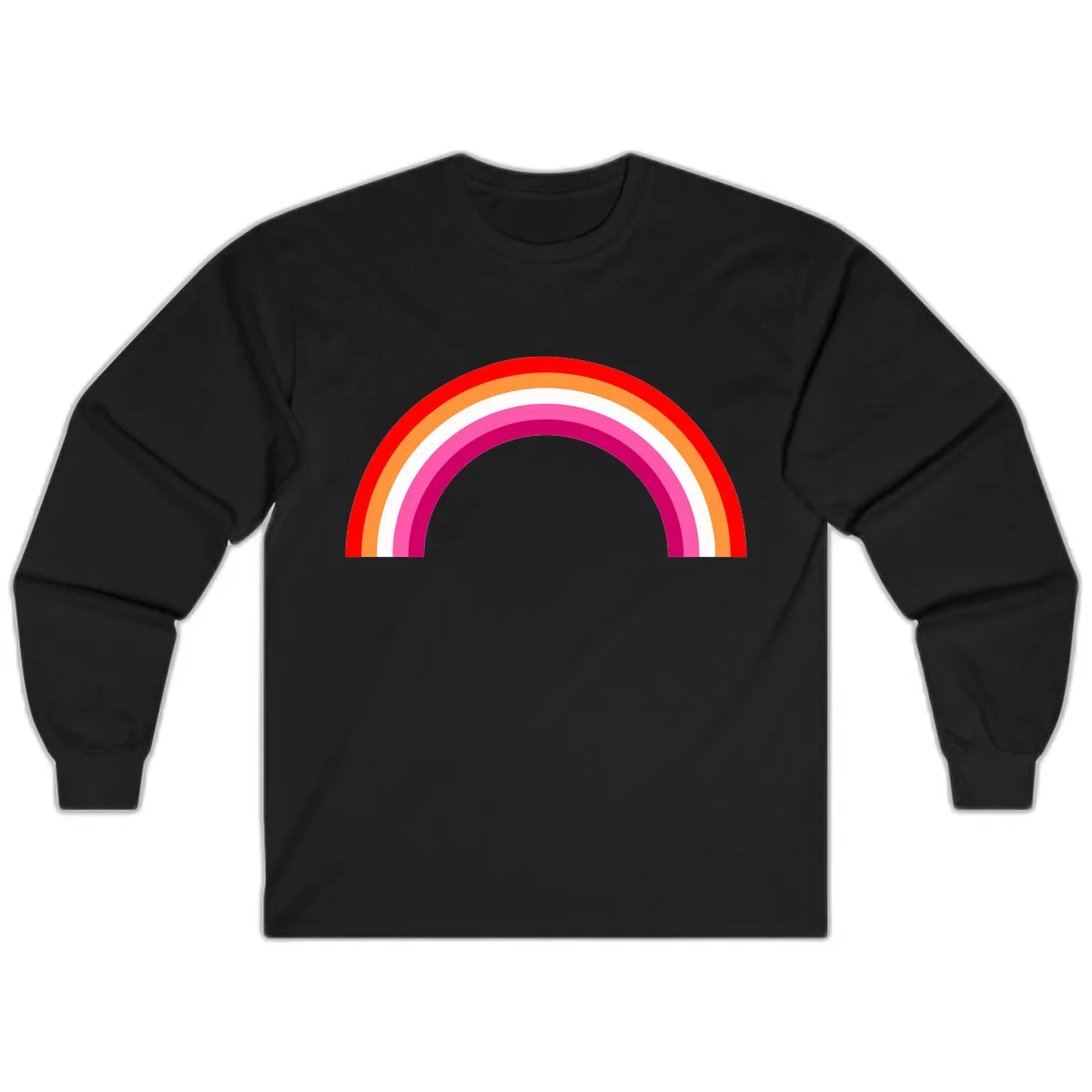 Colorful Rainbow Pride Arc Long Sleeve in Black