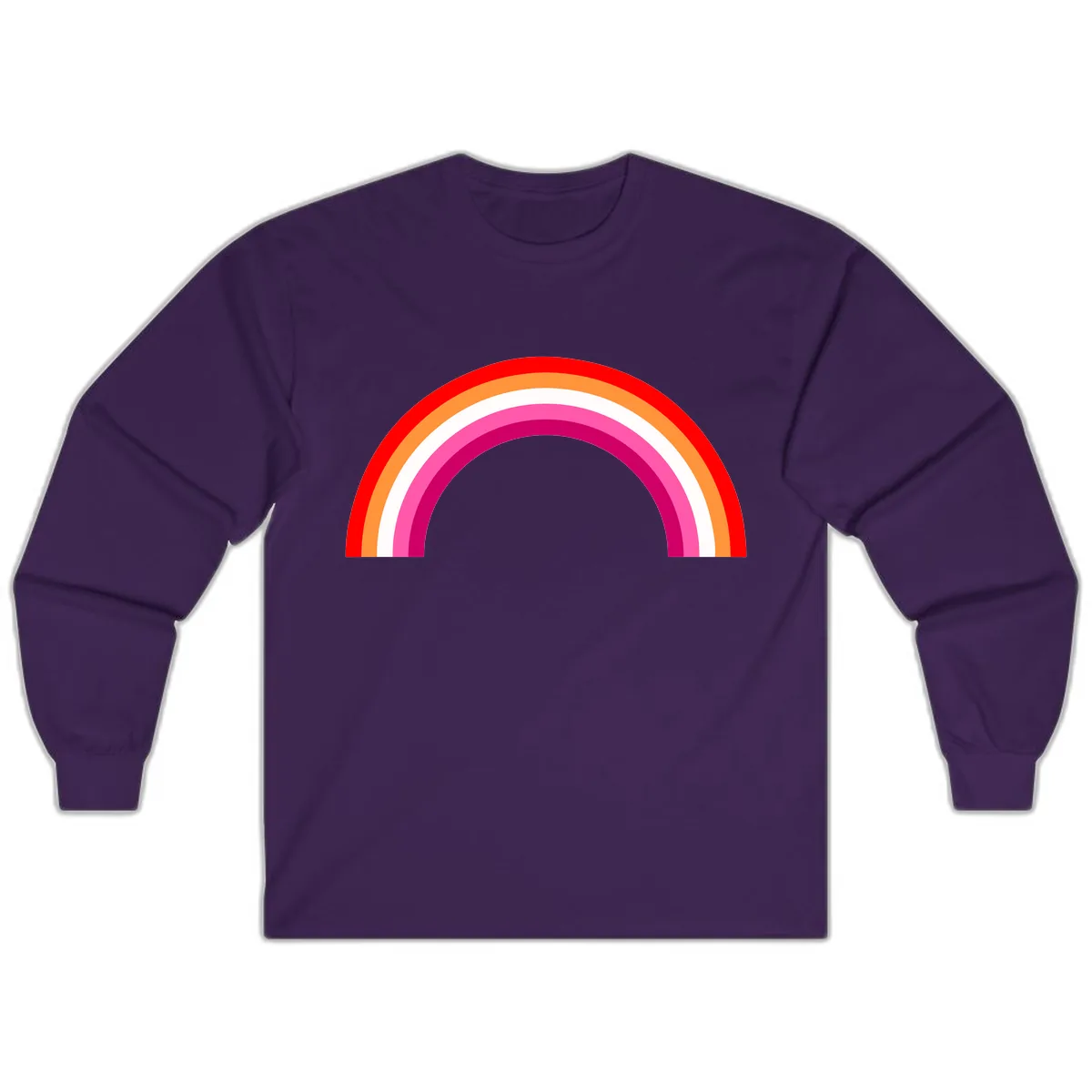 Colorful Rainbow Pride Arc Long Sleeve in Purple