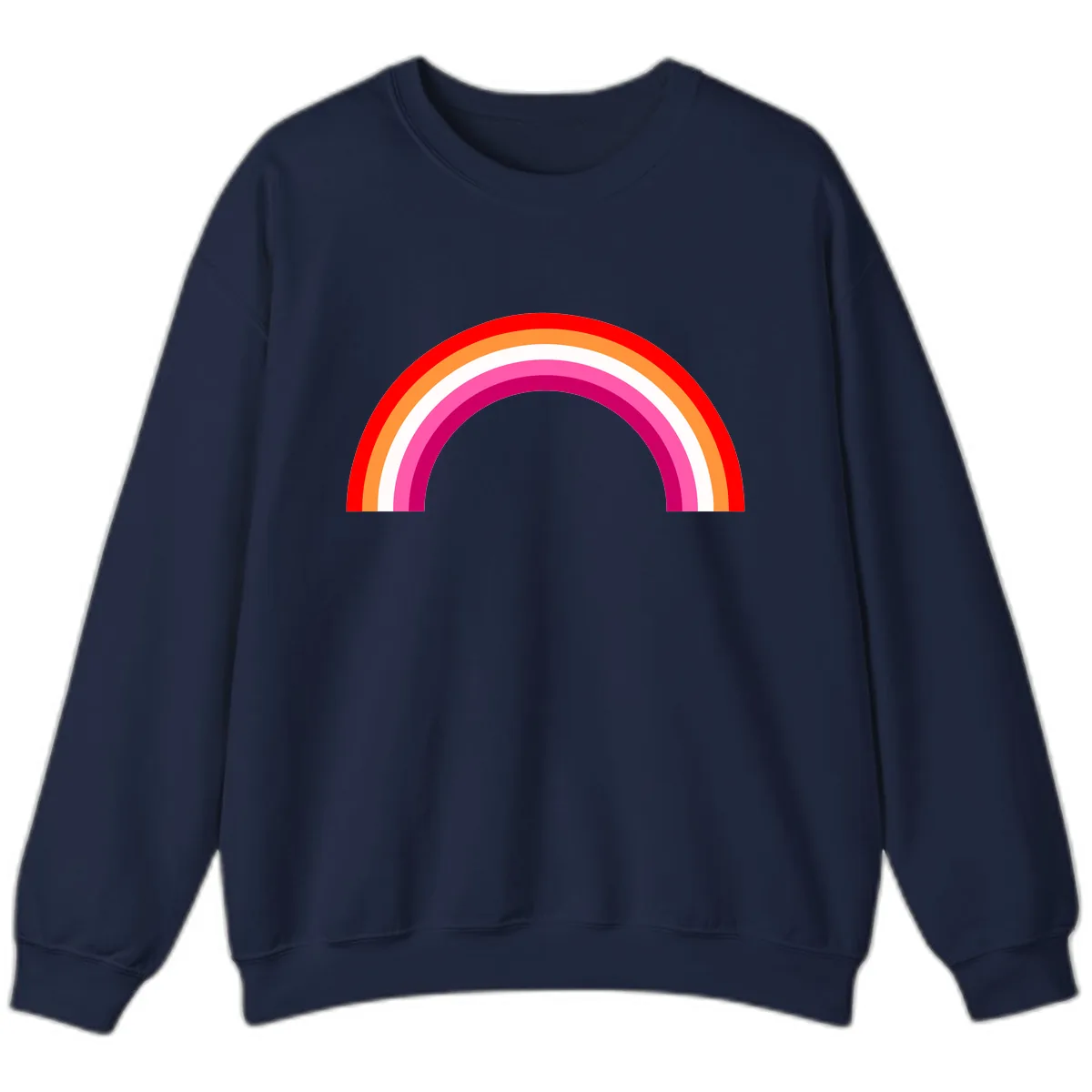 Colorful Rainbow Pride Arc Sweatshirt in Navy