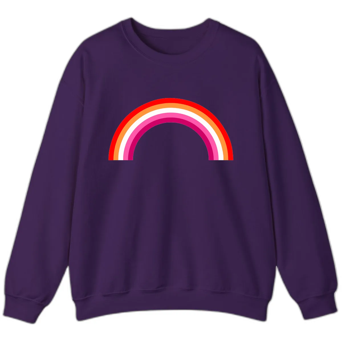 Colorful Rainbow Pride Arc Sweatshirt in Purple