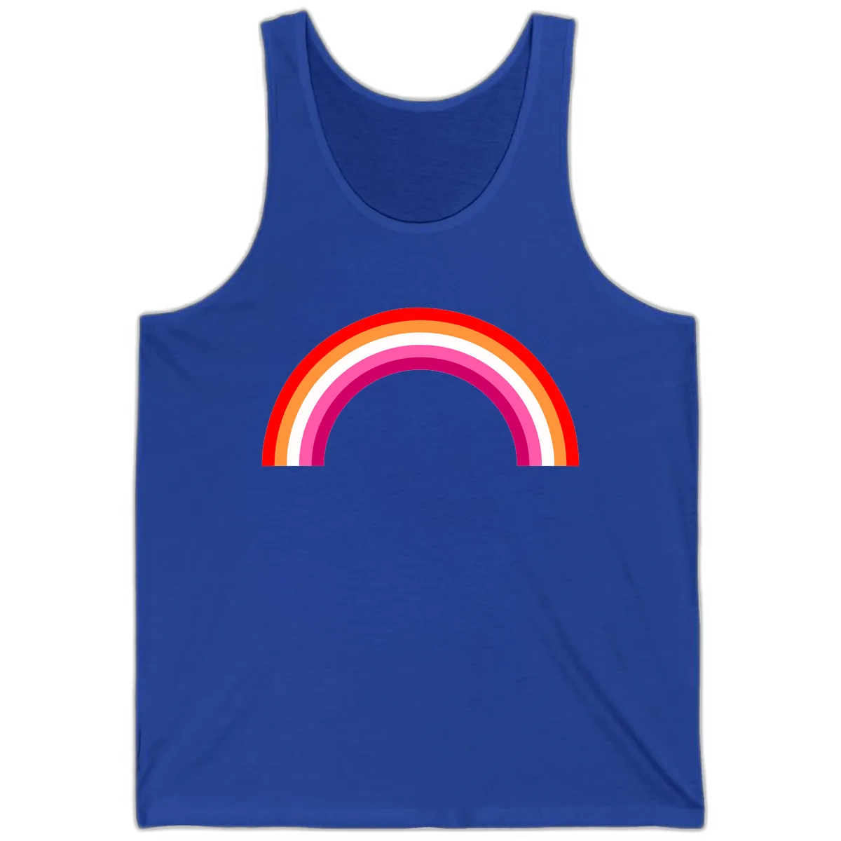 Colorful Rainbow Pride Arc Tank in True Royal