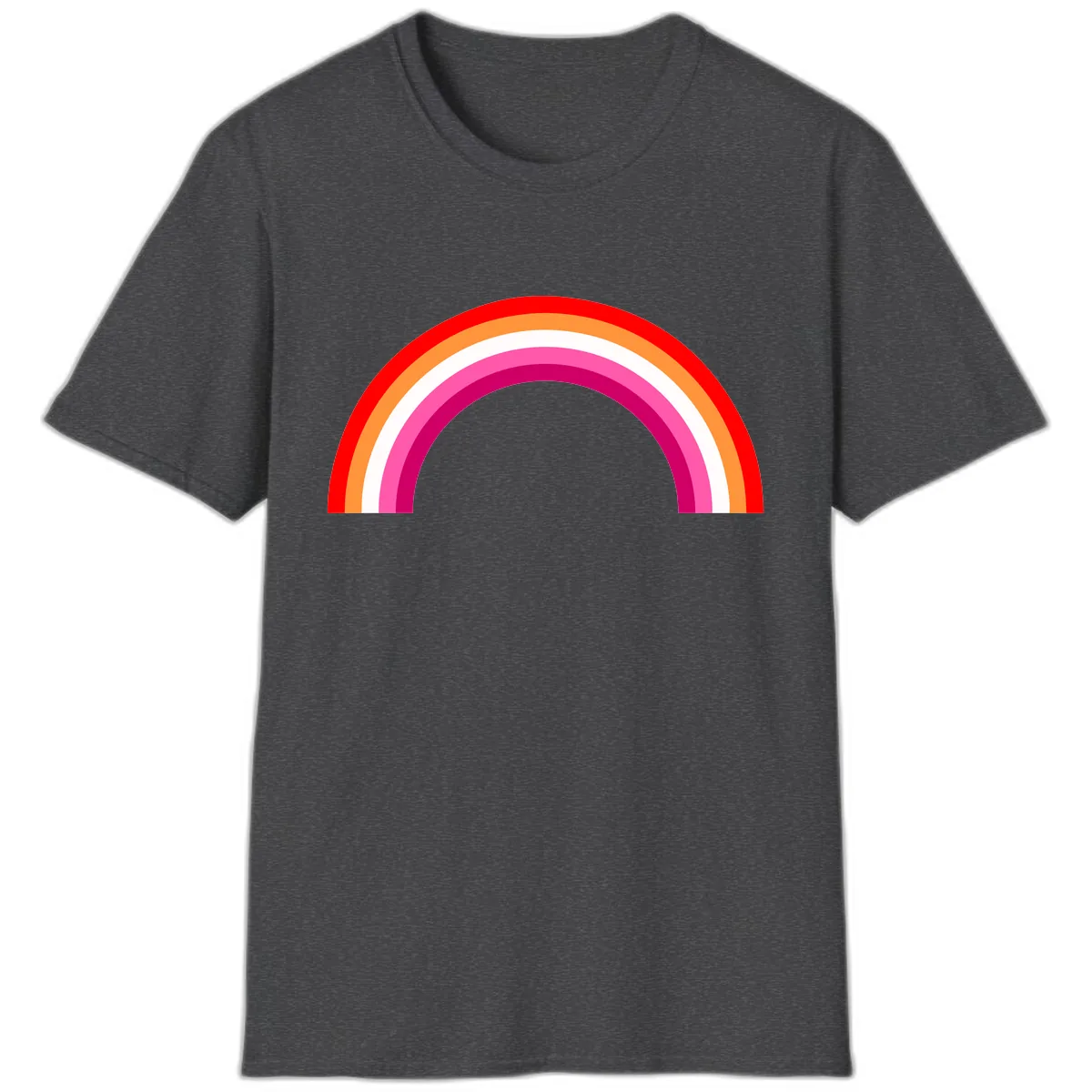 Colorful Rainbow Pride Arc T-Shirt in Dark Heather