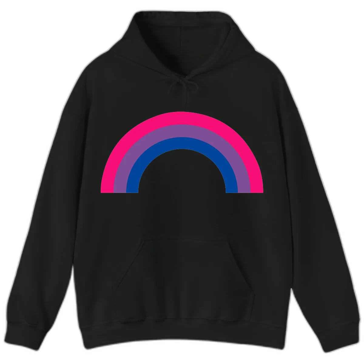Concentric Rainbow Pride Spectrum Hoodie in Black