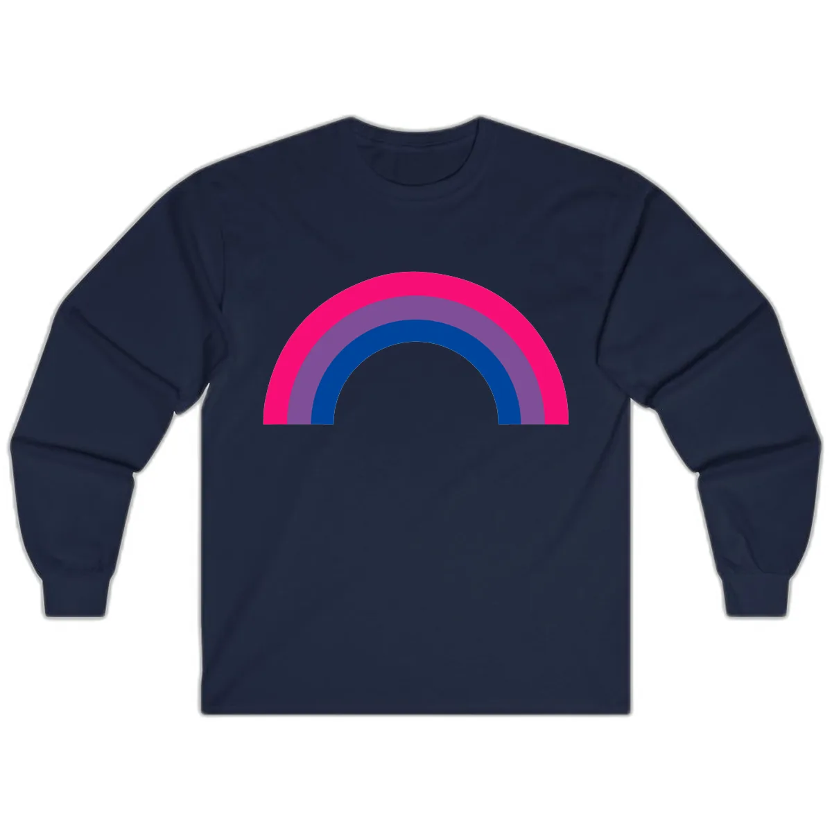 Concentric Rainbow Pride Spectrum Long Sleeve in Navy