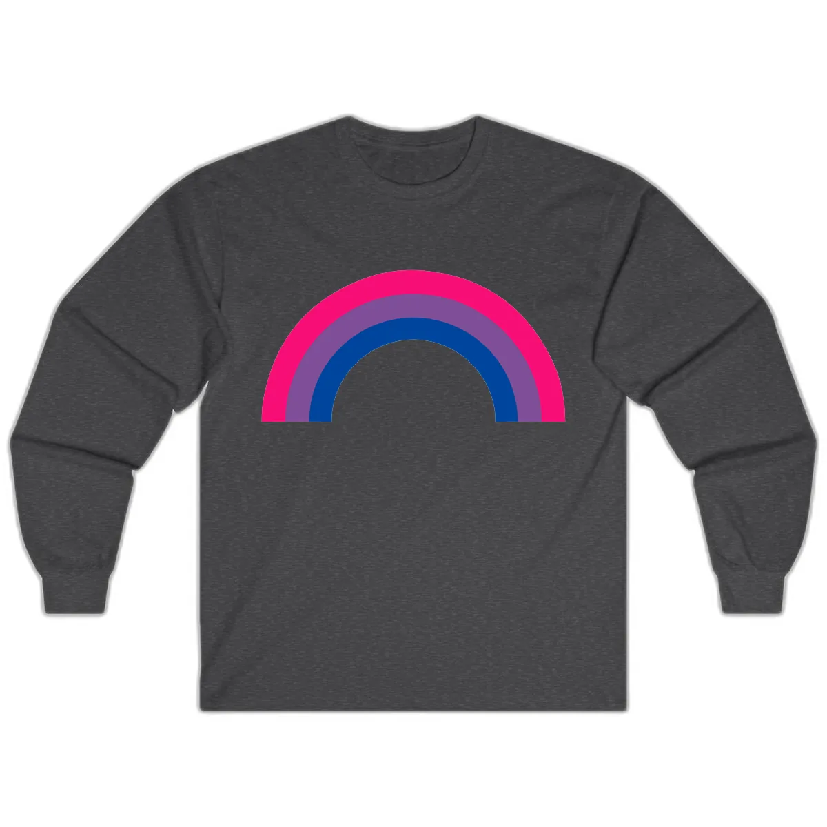 Concentric Rainbow Pride Spectrum Long Sleeve in Dark Heather