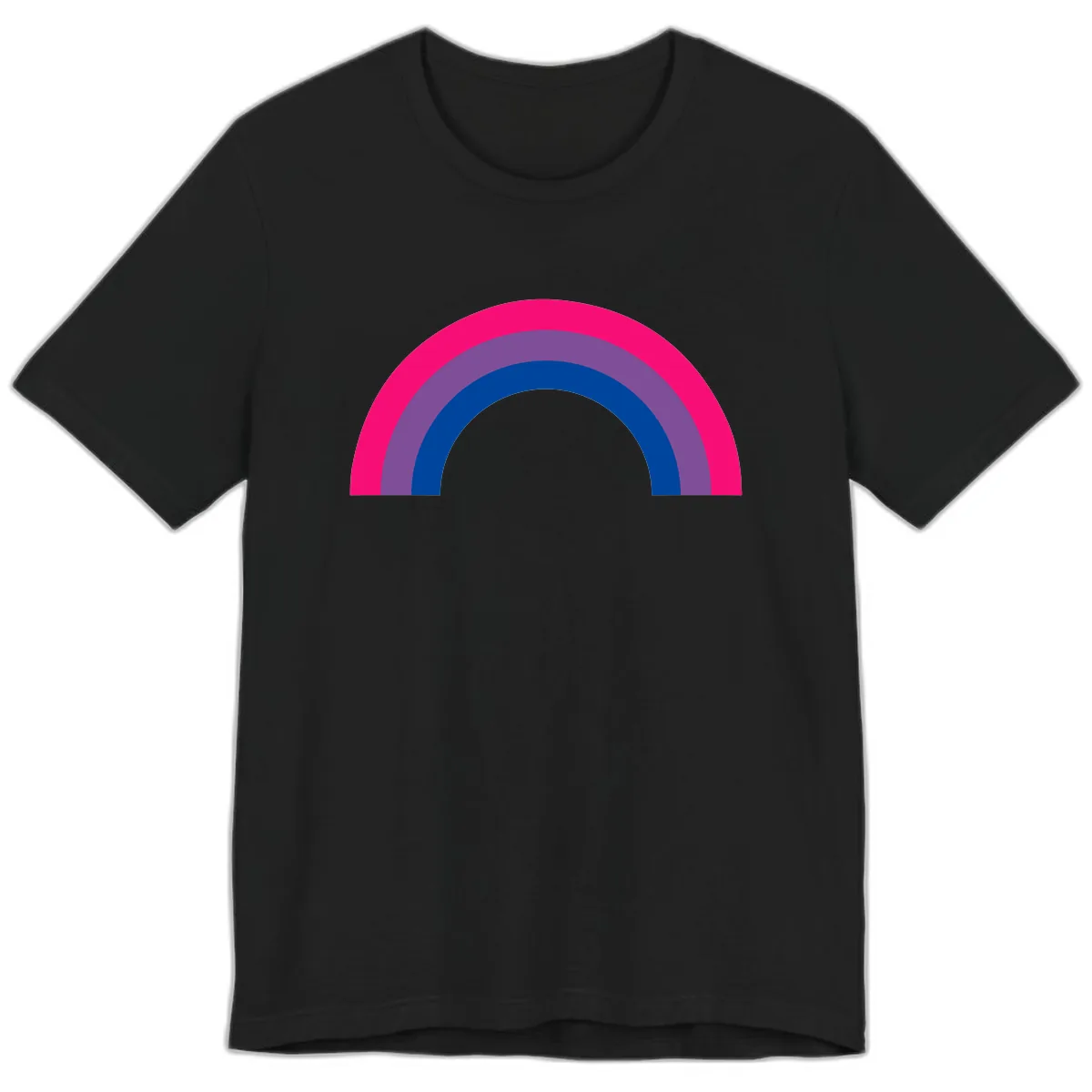 Concentric Rainbow Pride Spectrum Premium T-Shirt in Black